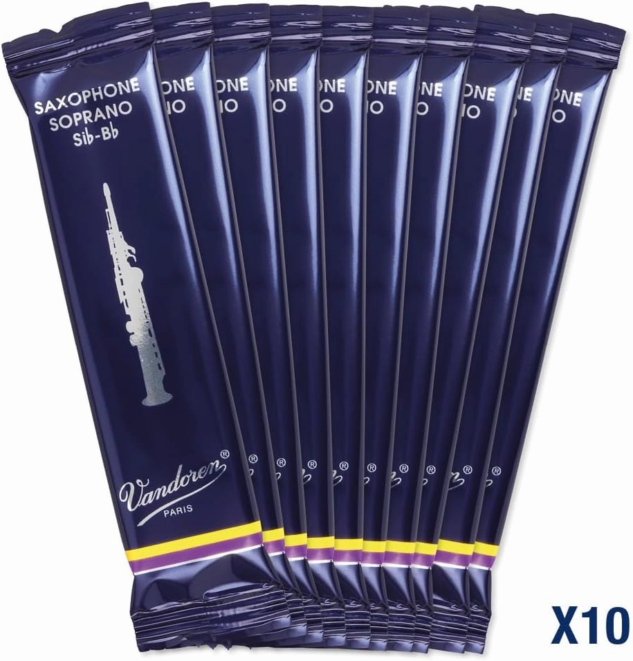 Vandoren SR2035 Soprano Sax Traditional Reeds Strength 3.5; Box of 10