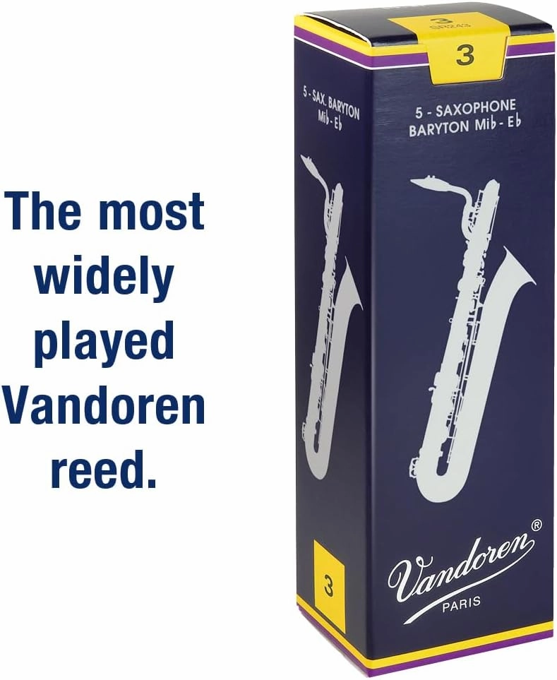 Vandoren SR243 Bari Sax Traditional Reeds Strength 3; Box of 5