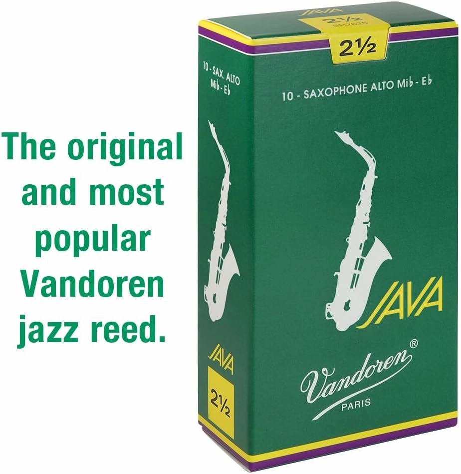 Vandoren SR2625 Alto Sax JAVA Reeds Strength 2.5; Box of 10