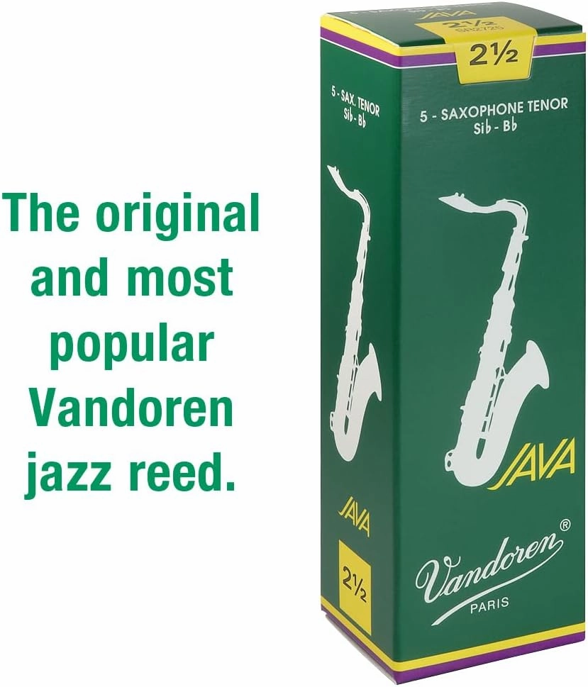 Vandoren SR2725 Tenor Sax JAVA Reeds Strength 2.5; Box of 5