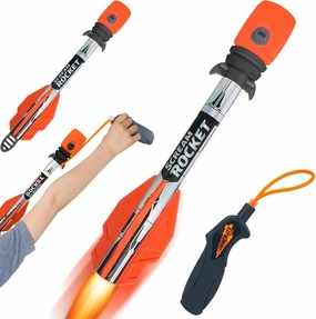 VATOS Slingshot Launcher Toys for Kids - Sky Foam Scream Rocket with 2 Pack & 1 Launcher | Shoots Up to 250 FT Outdoor Indoor Activity for Boys & Girls Aged 4-9 