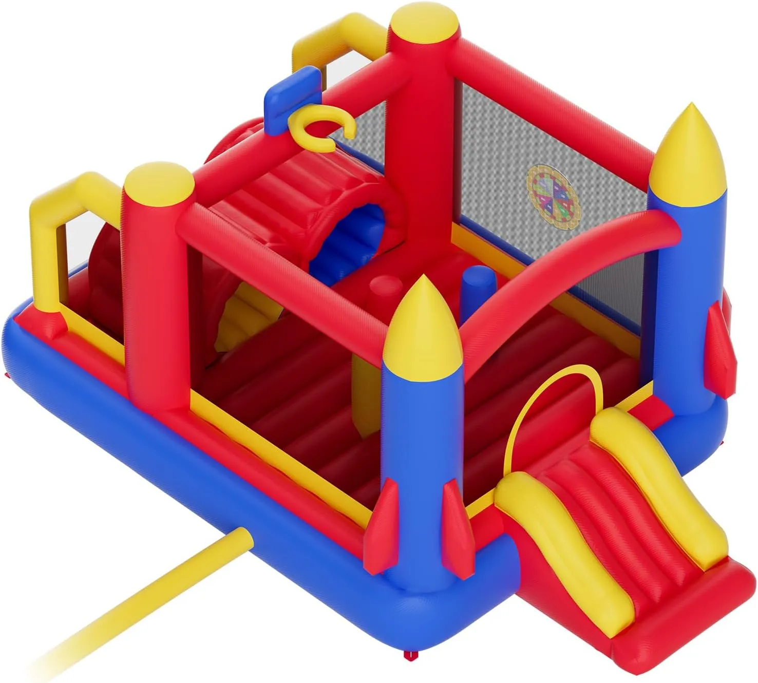 VEVOR Outdoor Toys for Kids 5-12, Bounce House for Kids, Inflatable Nightclub Halloween Bounce House with Slide, Blower and Storage Bag, Birthday Christmas Party Gifts, 160x94x96 inch