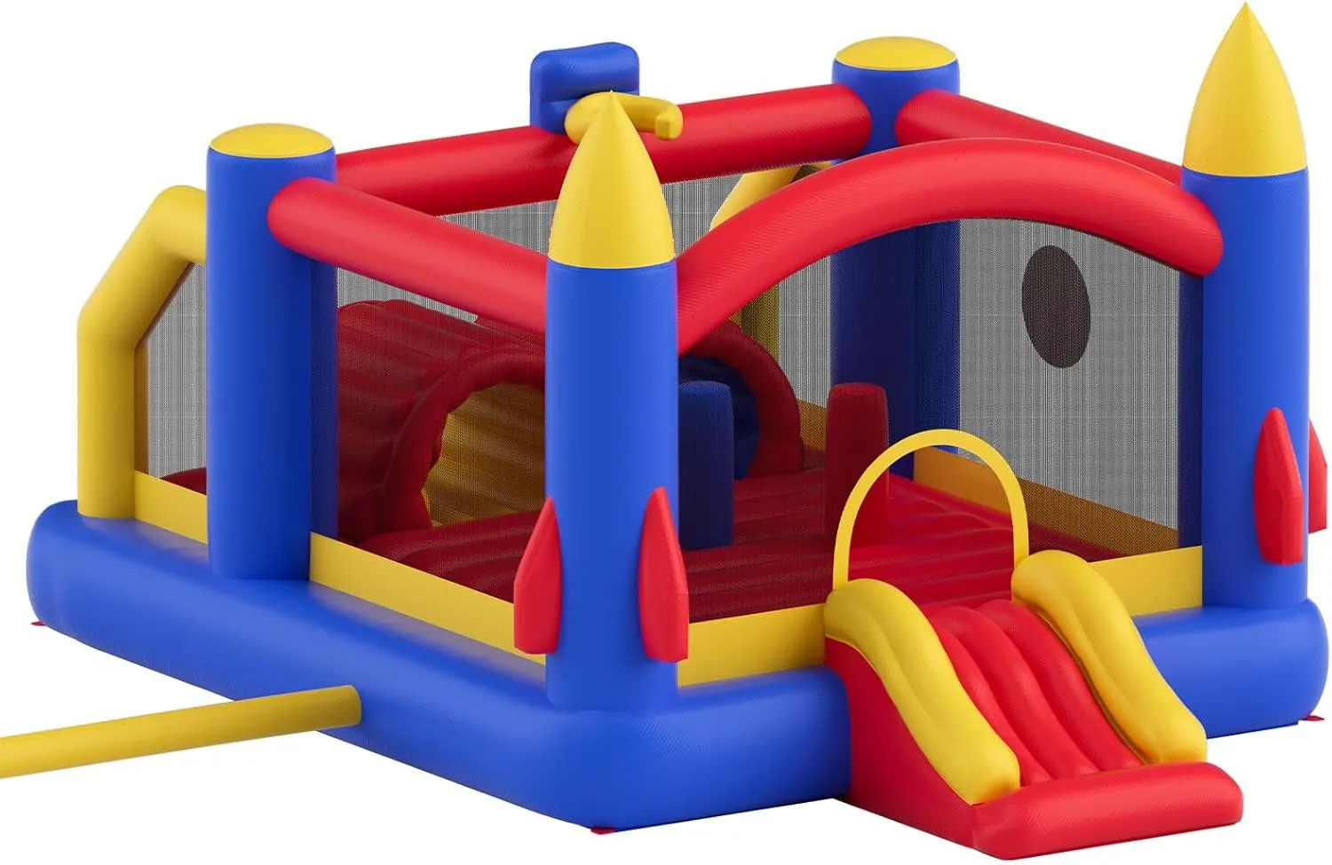 VEVOR Outdoor Toys for Kids 5-12, Bounce House for Kids, Inflatable Nightclub Halloween Bounce House with Slide, Blower and Storage Bag, Birthday Christmas Party Gifts, 160x94x96 inch