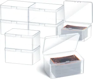 Vicenpal Playing Deck Card Storage Box Plastic Card Boxes Compatible with 100 Mtg Holder Storage Case 4.3 x 2.95 x 2.2 Inches Organizer Snap Closed Trading Games Collector(8 Pcs)