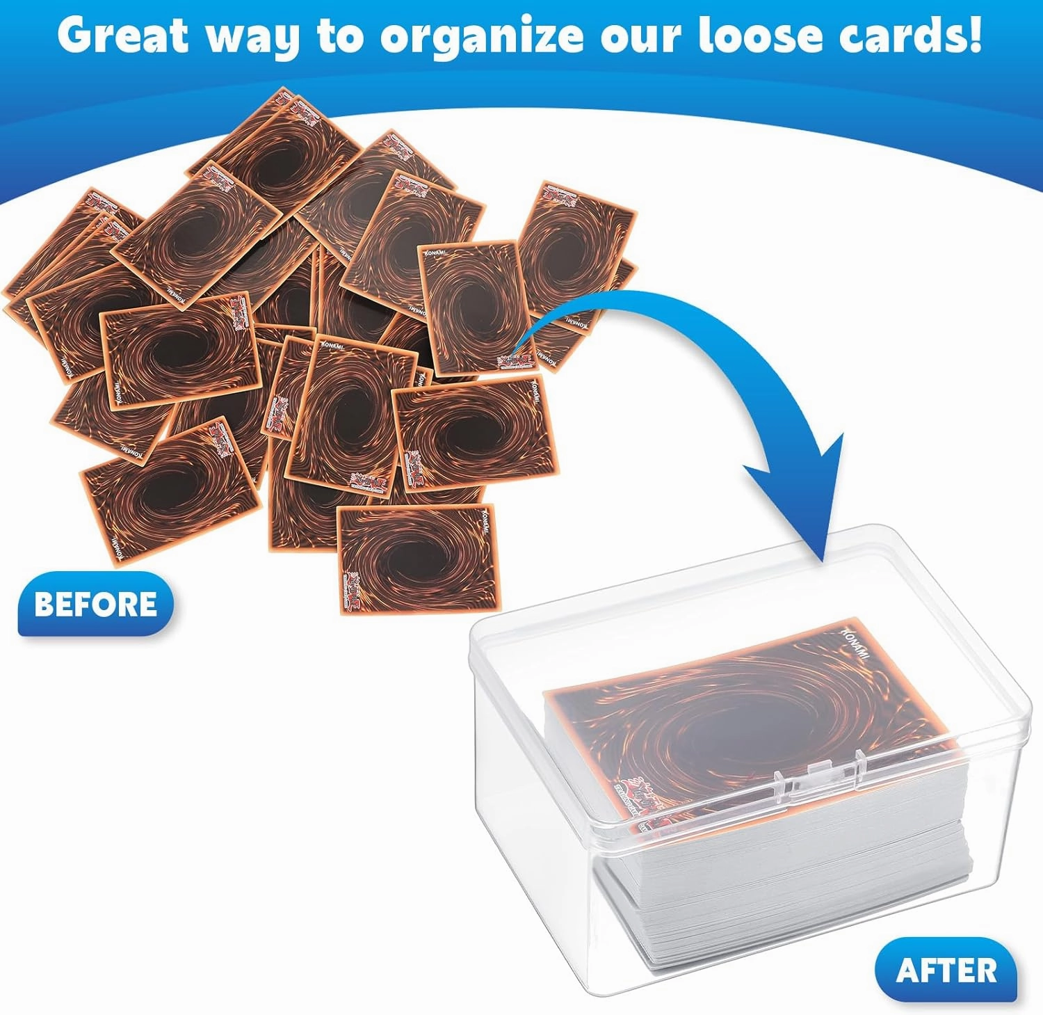 Vicenpal Playing Deck Card Storage Box Plastic Card Boxes Compatible with 100 Mtg Holder Storage Case 4.3 x 2.95 x 2.2 Inches Organizer Snap Closed Trading Games Collector(12 Pcs)