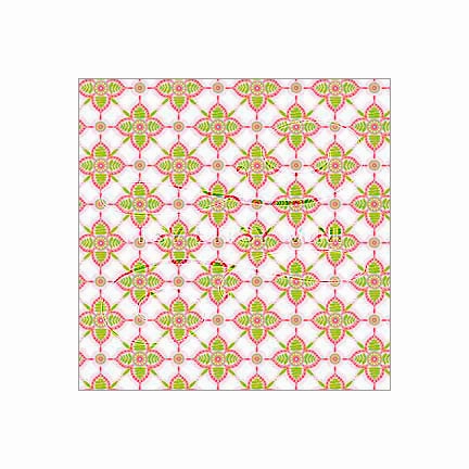 Victorian Colorful Tile - Dollhouse Wallpaper