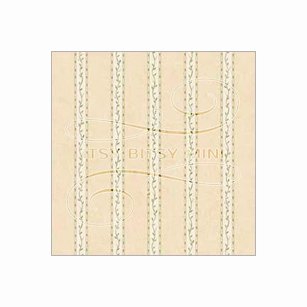 Vine Stripe - Dollhouse Wallpaper