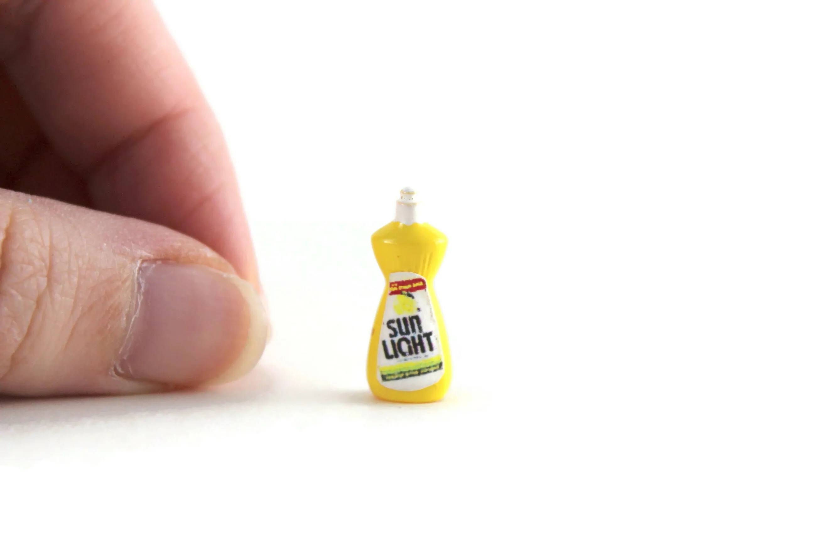 Vintage 1:12 Miniature Dollhouse Bottle of Sun Light Dish Soap