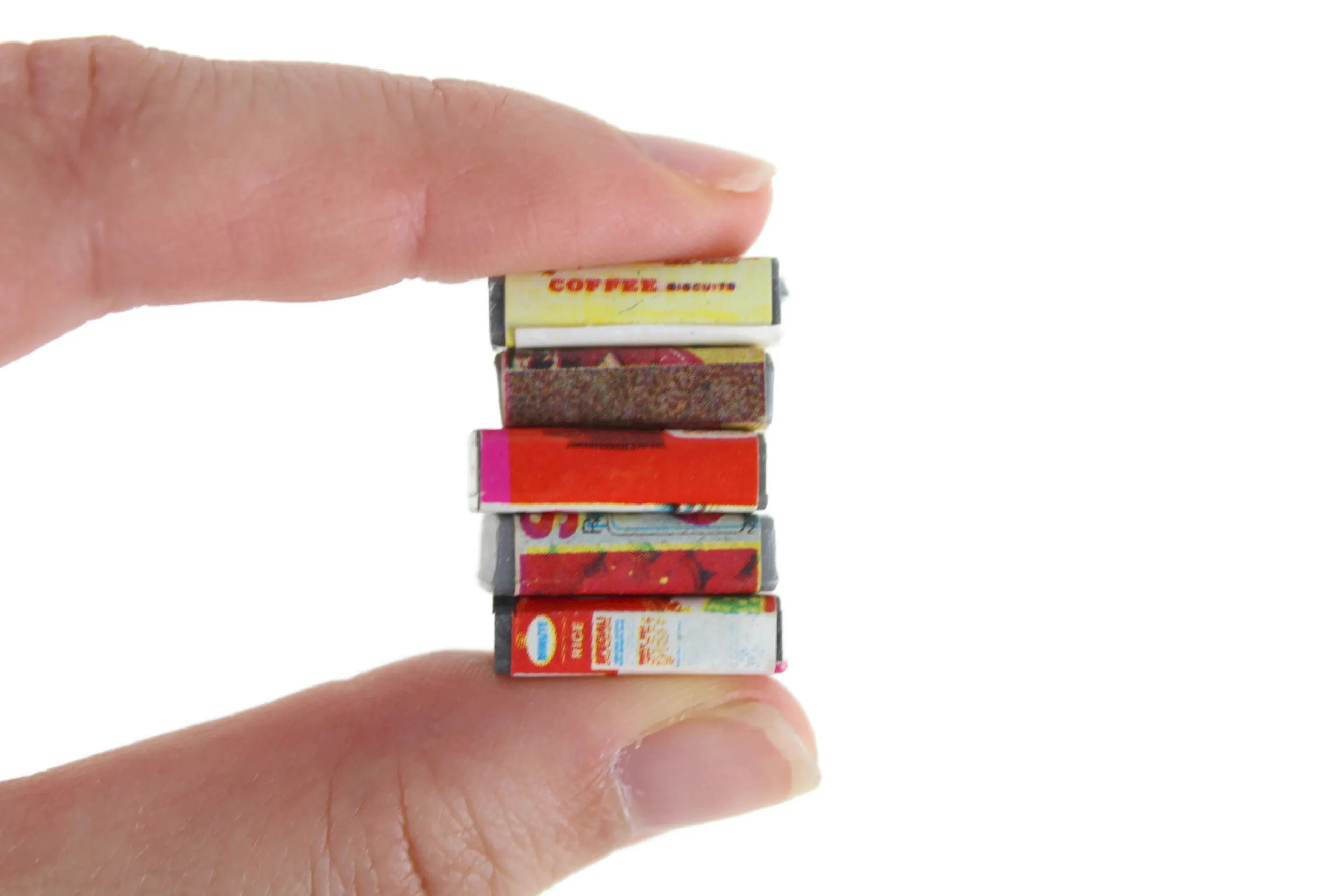Vintage 1:12 Miniature Dollhouse Food Lot - Set of 12 Boxed Food & Cans