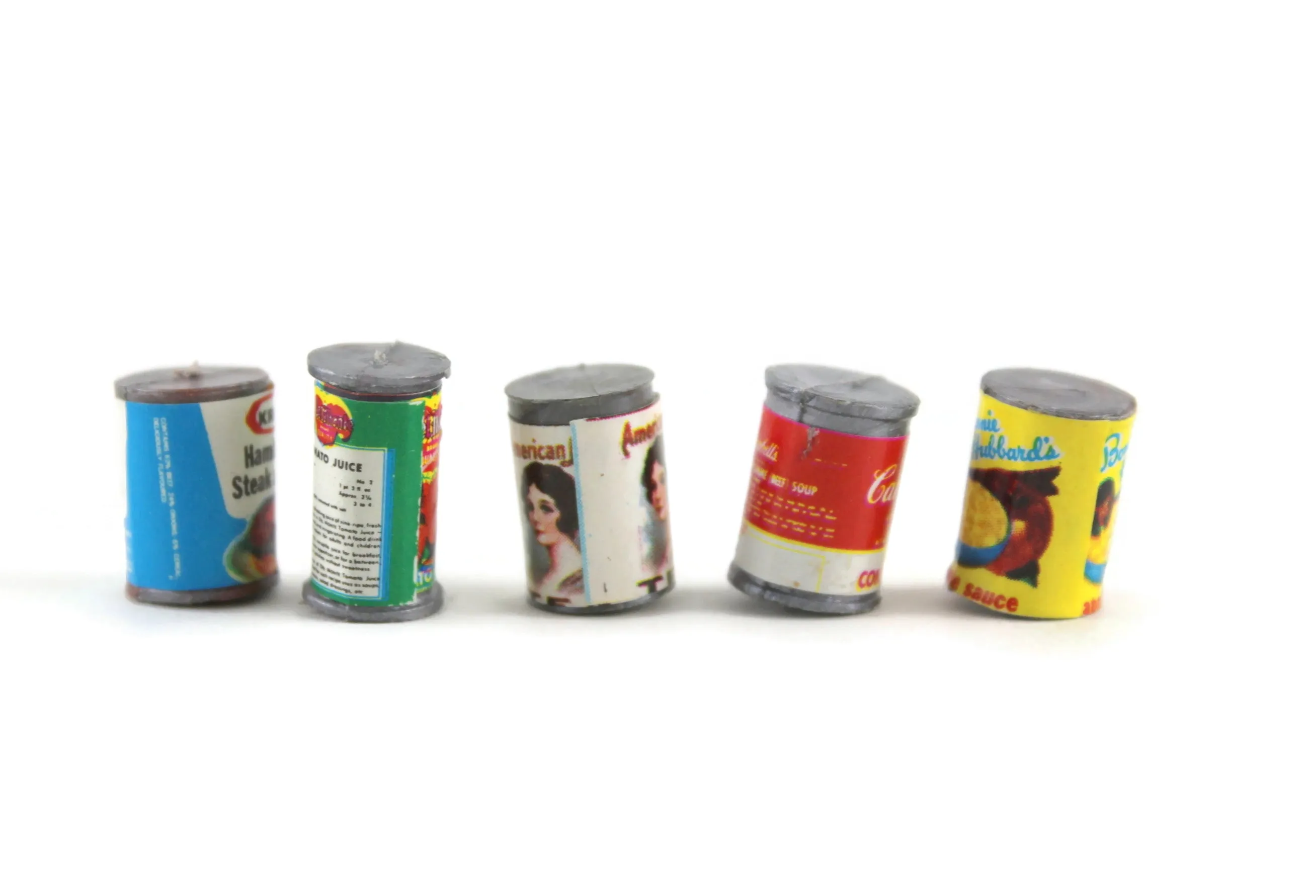 Vintage 1:12 Miniature Dollhouse Food Lot - Set of 12 Boxed Food & Cans
