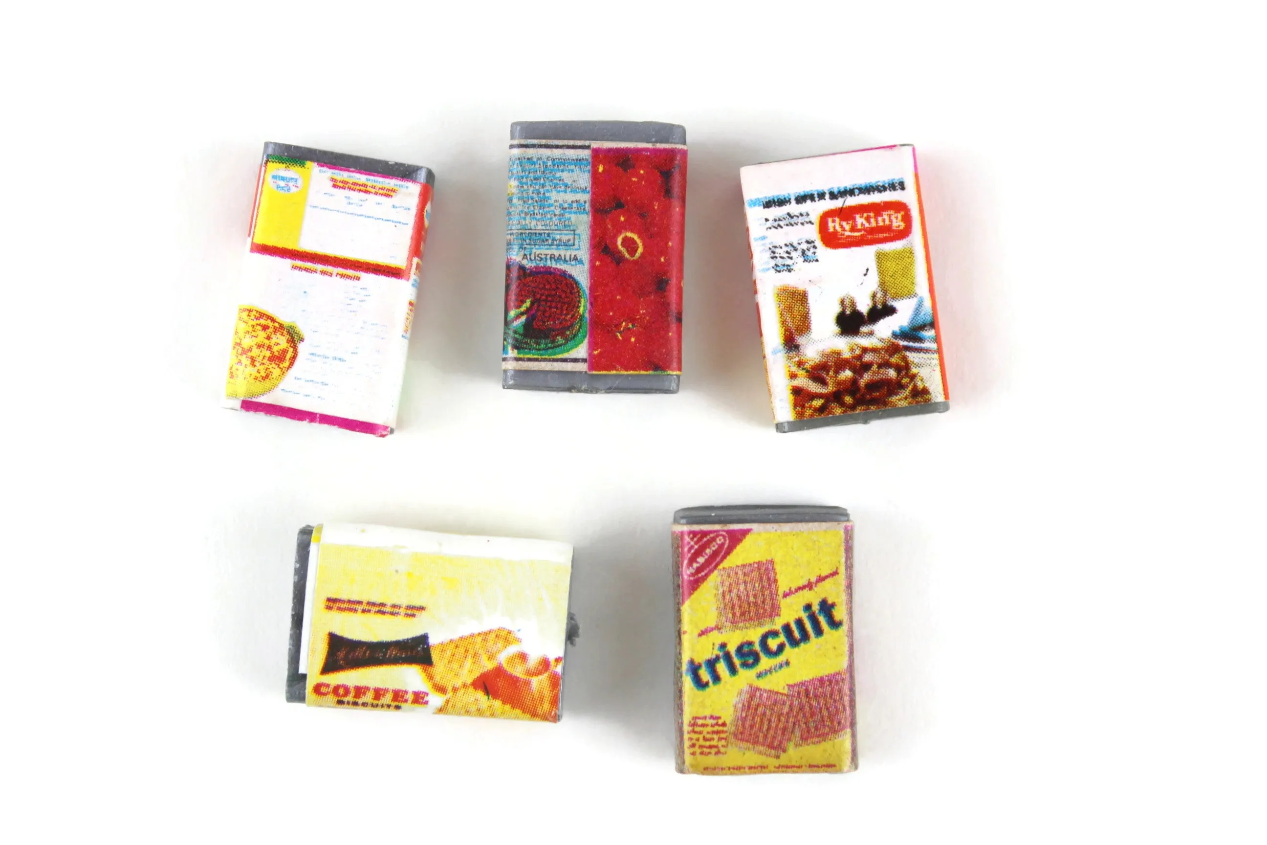 Vintage 1:12 Miniature Dollhouse Food Lot - Set of 12 Boxed Food & Cans