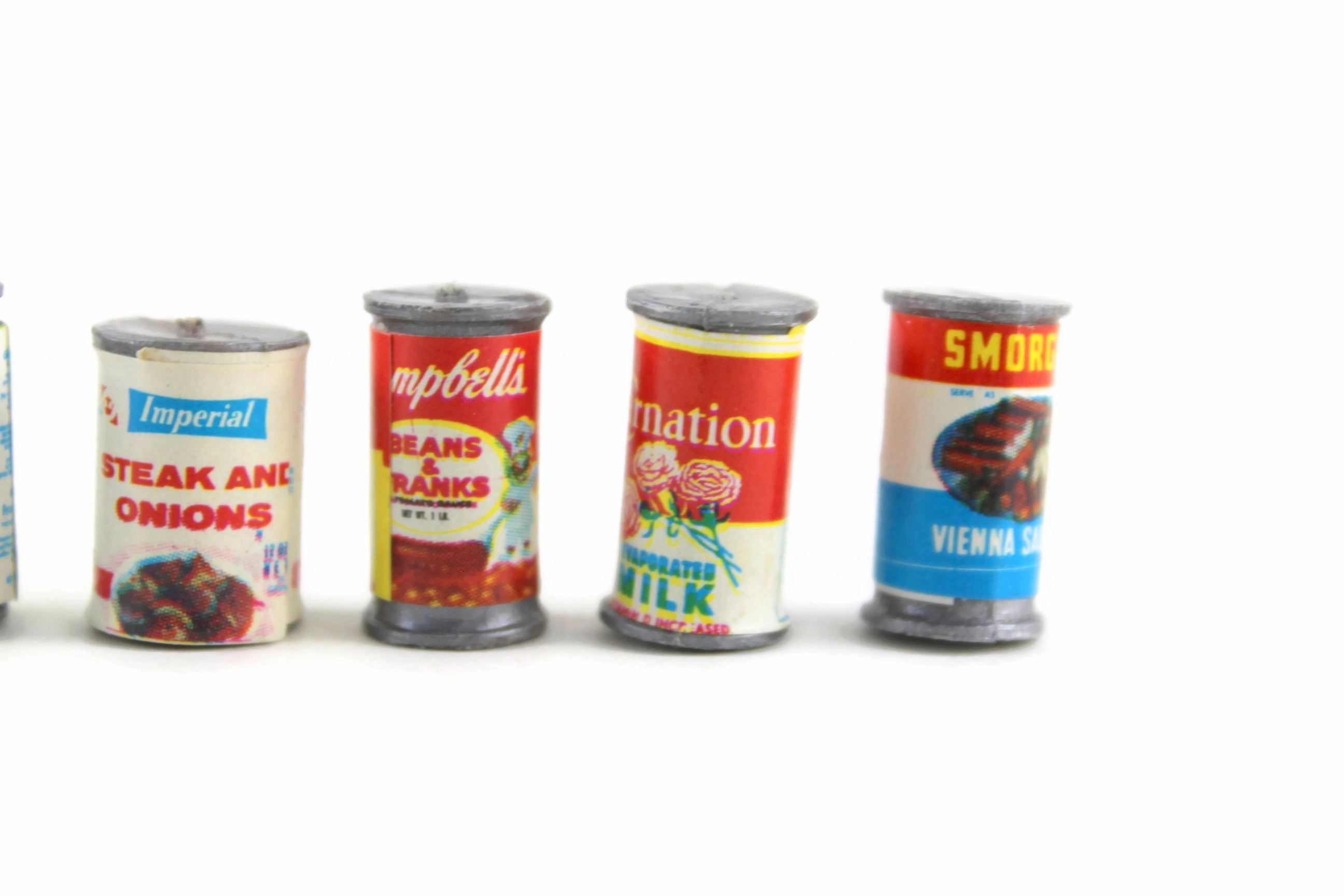 Vintage 1:12 Miniature Dollhouse Food Lot - Set of 20 Boxed Food & Cans