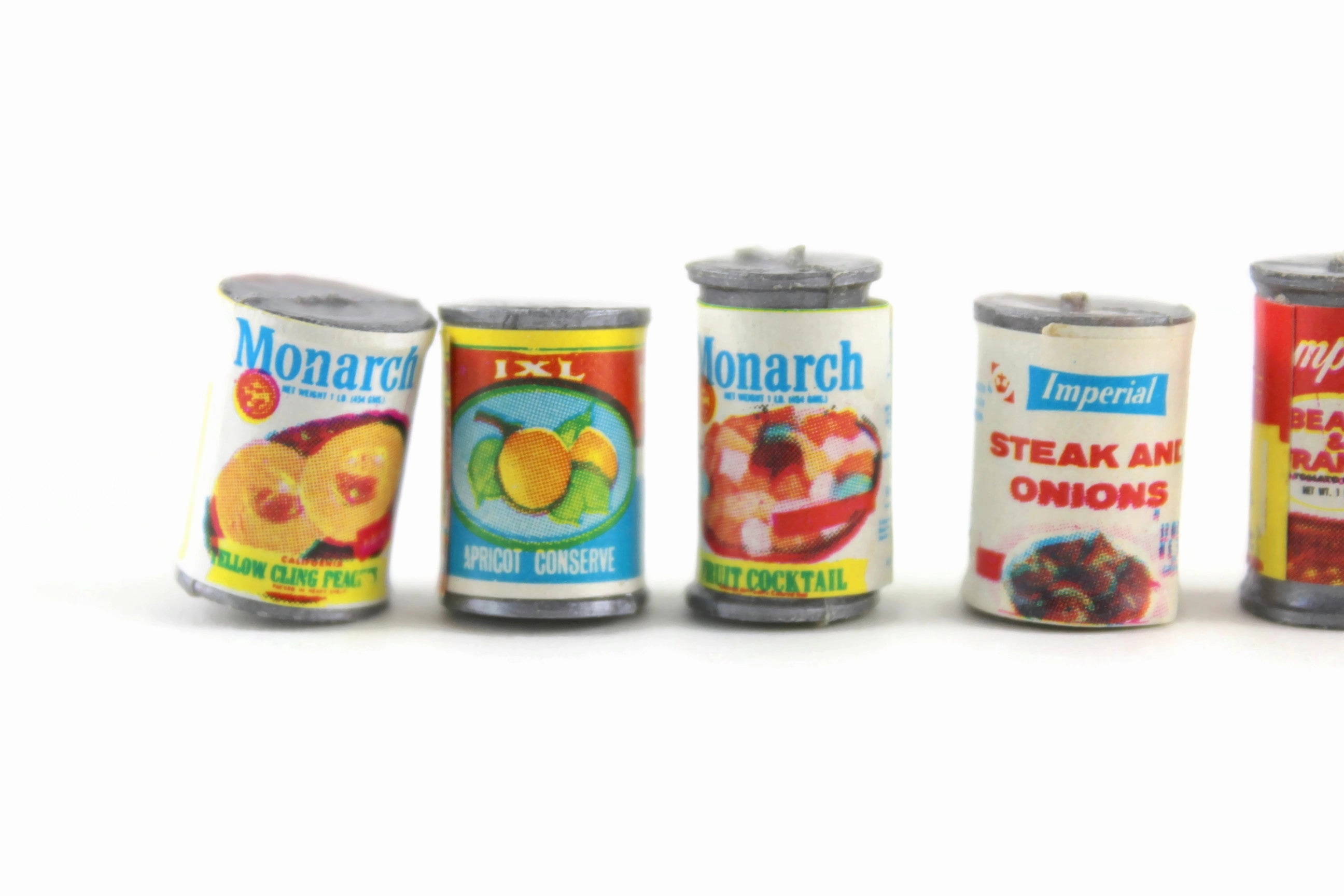 Vintage 1:12 Miniature Dollhouse Food Lot - Set of 20 Boxed Food & Cans