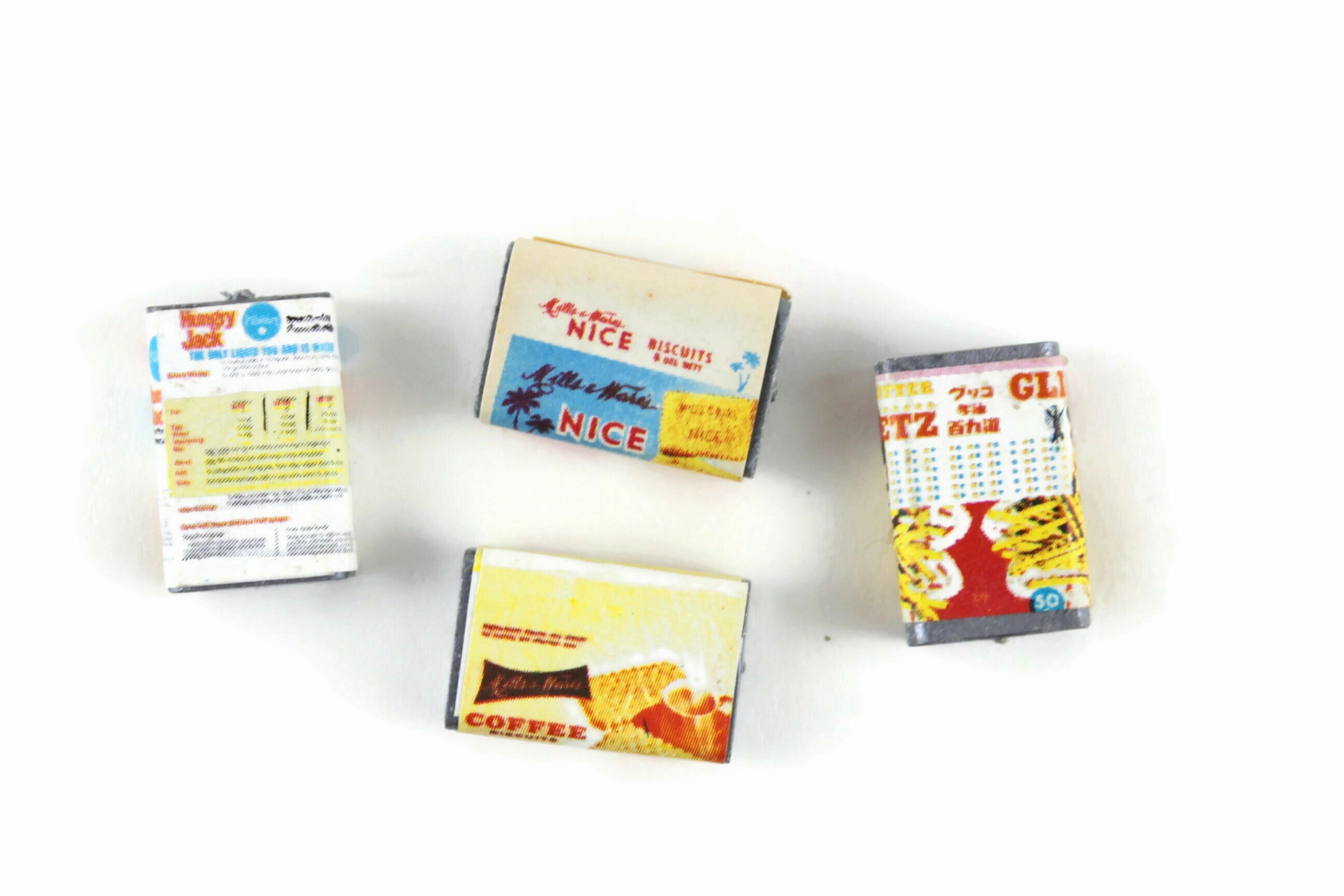 Vintage 1:12 Miniature Dollhouse Food Lot - Set of 20 Boxed Food & Cans