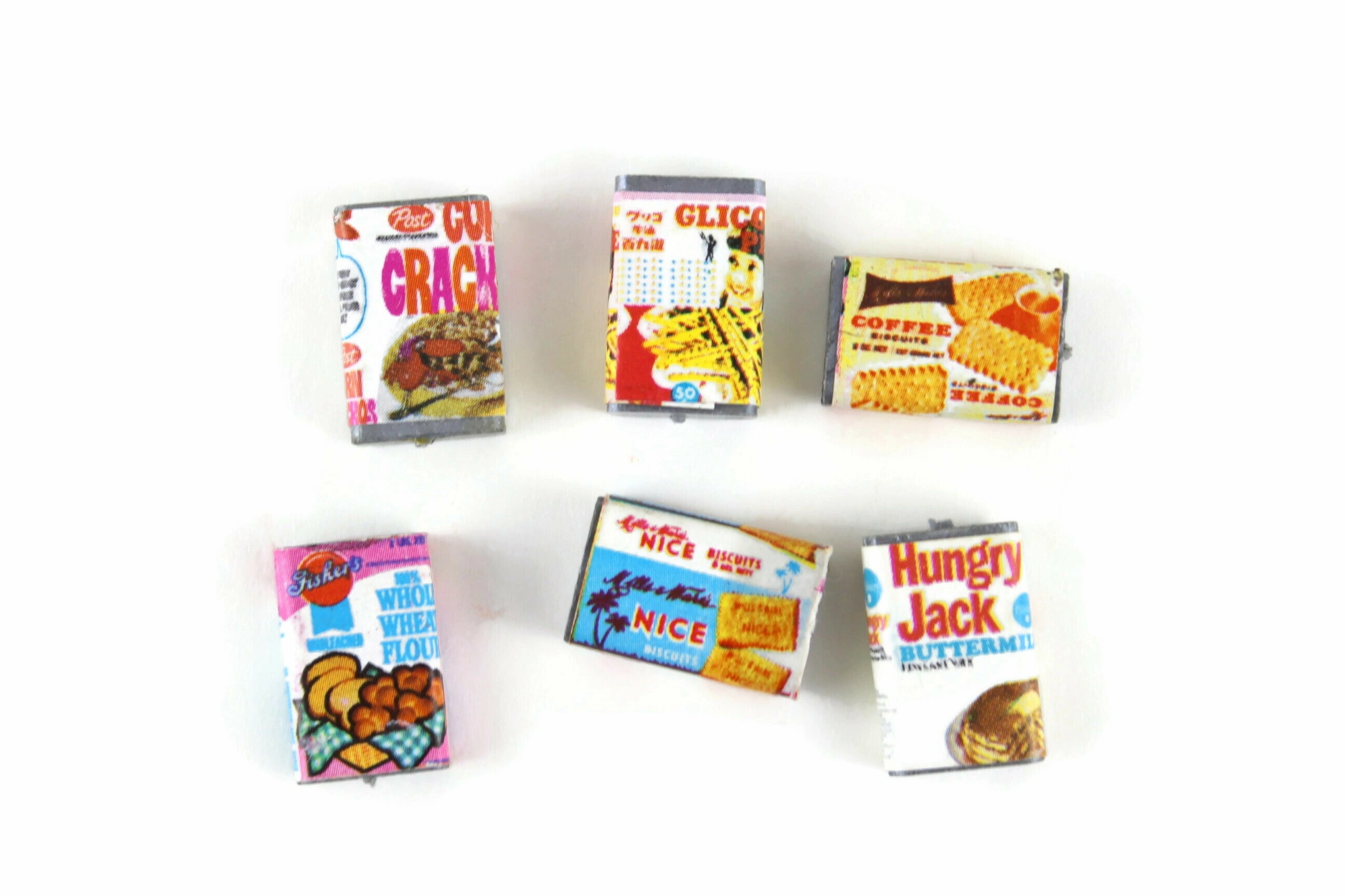 Vintage 1:12 Miniature Dollhouse Food Lot - Set of 6 Boxed Foods