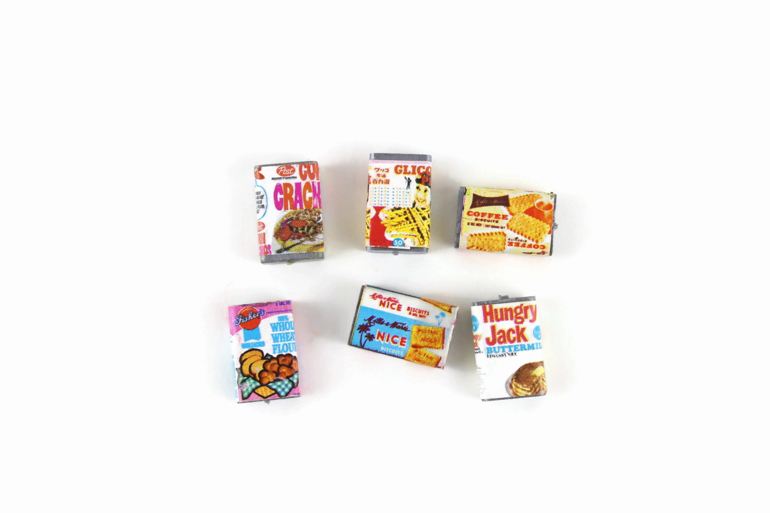 Vintage 1:12 Miniature Dollhouse Food Lot - Set of 6 Boxed Foods