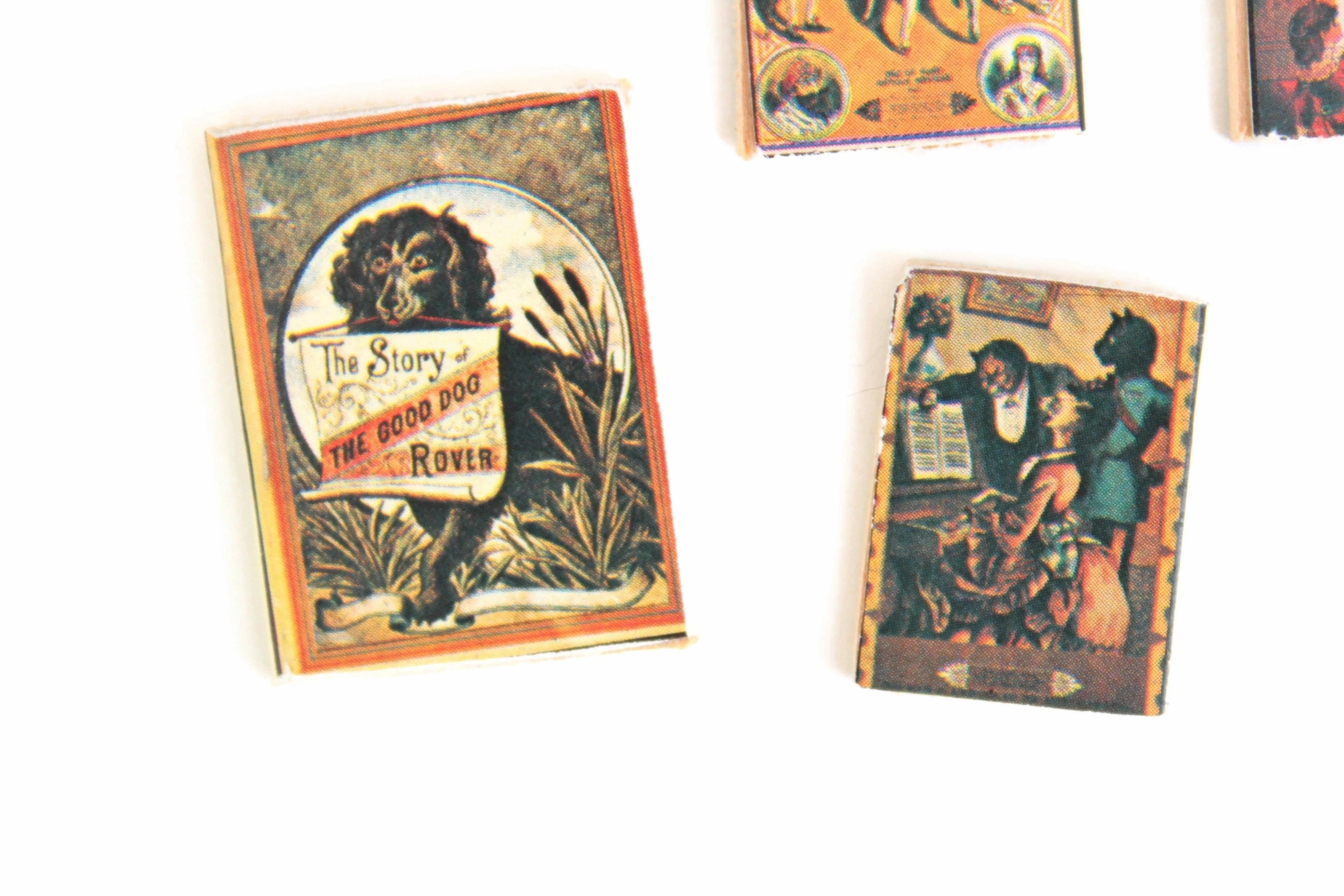 Vintage 1:12 Miniature Dollhouse Set of 5 Children's Storybooks