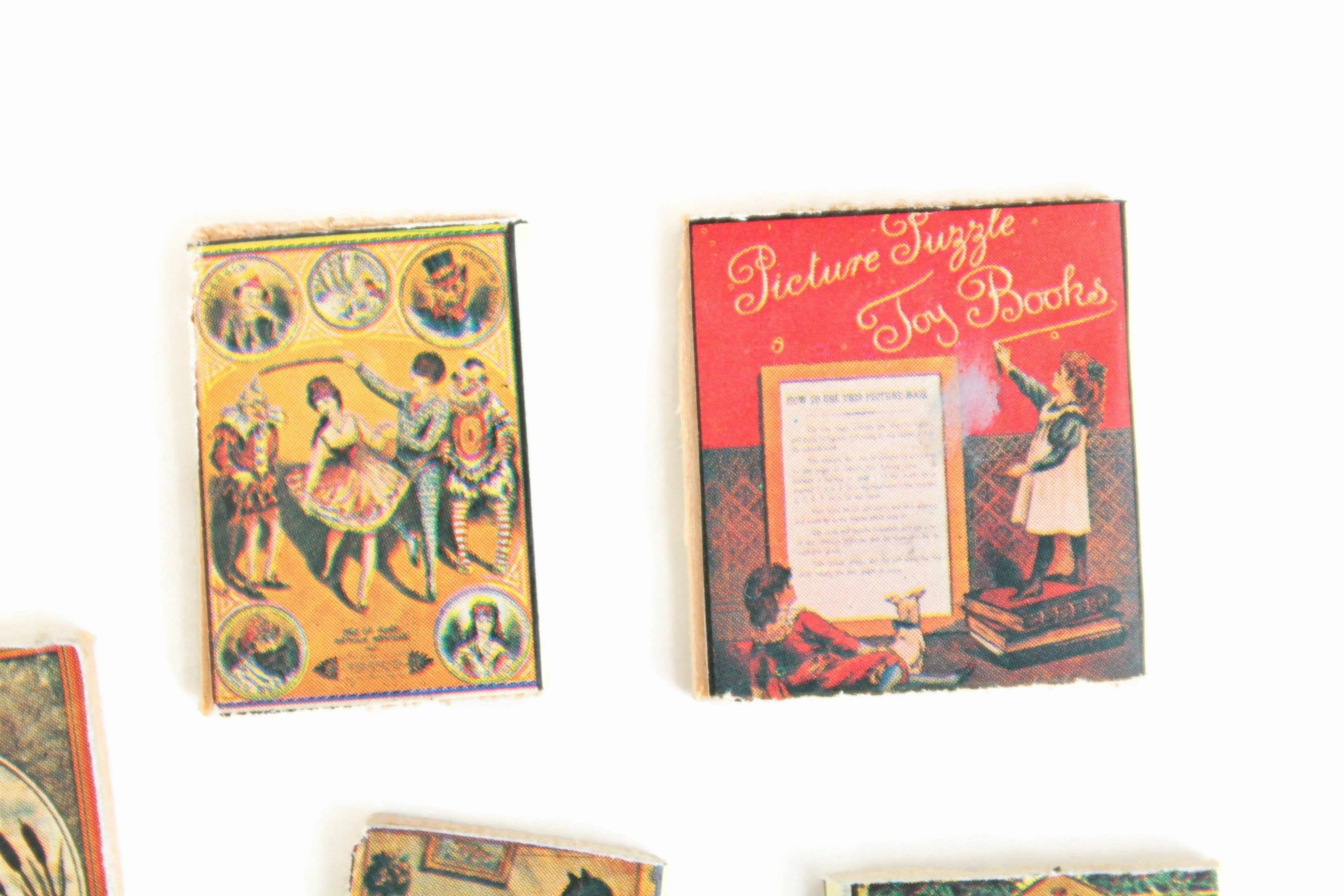 Vintage 1:12 Miniature Dollhouse Set of 5 Children's Storybooks