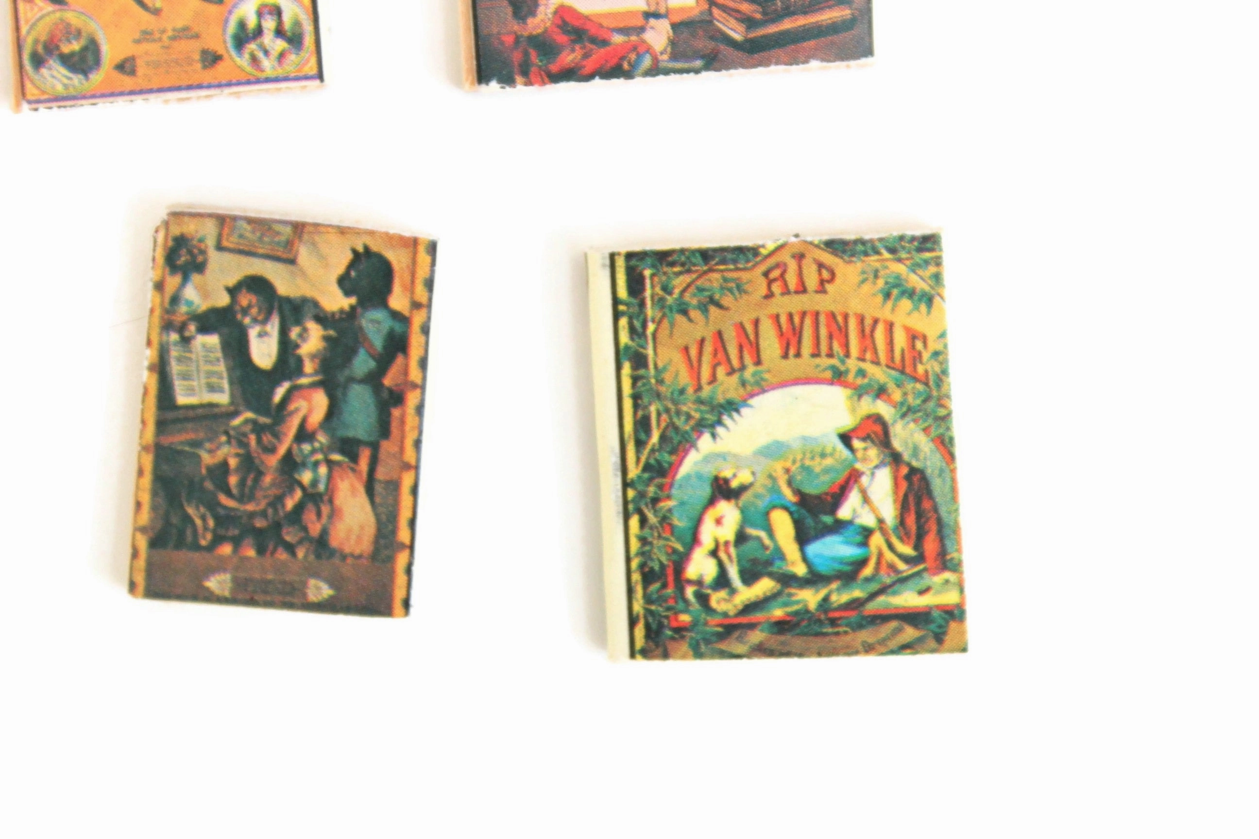 Vintage 1:12 Miniature Dollhouse Set of 5 Children's Storybooks