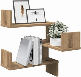 Wall Corner Shelf Artisan Oak Engineered Wood Medium3,43KG
