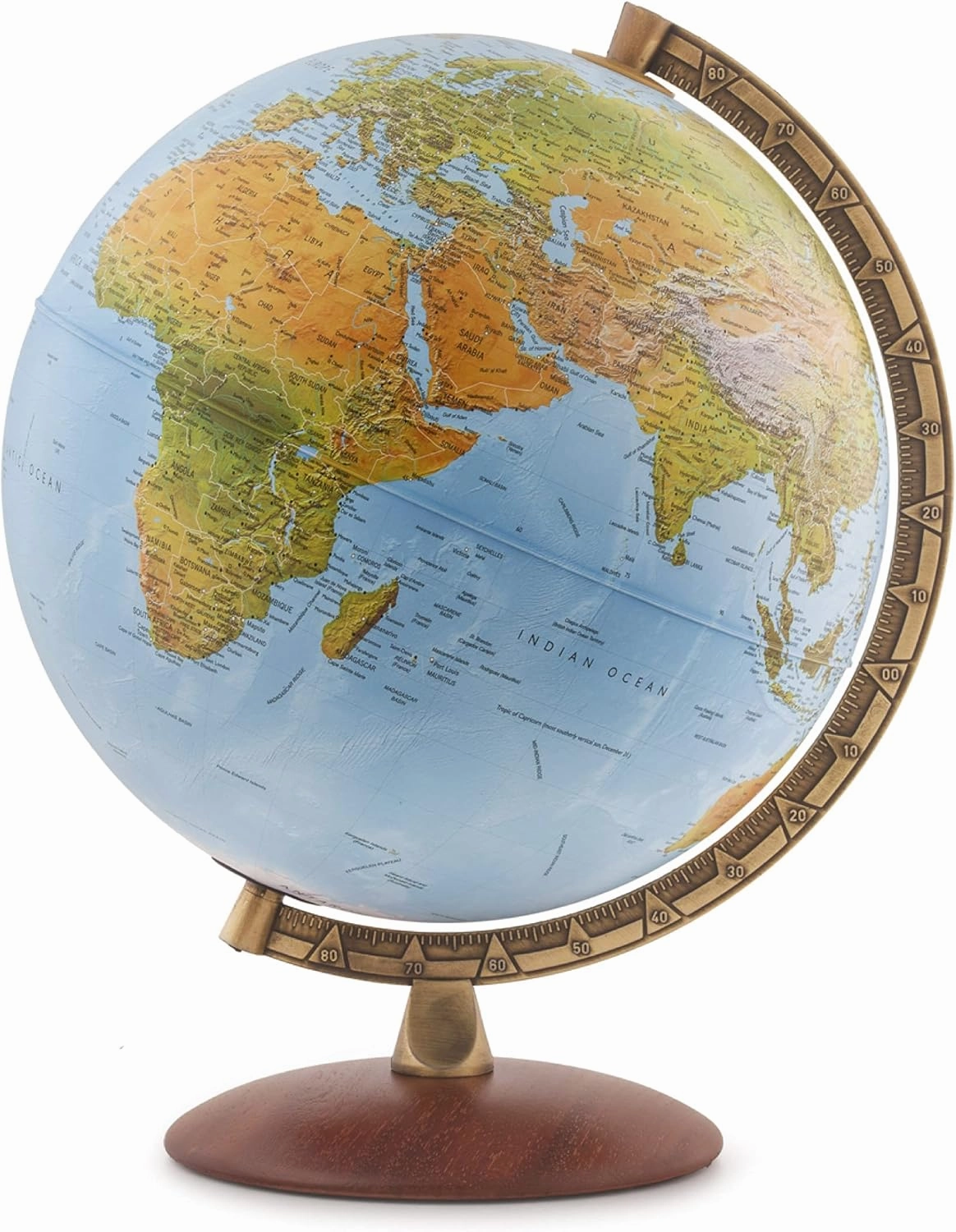 Waypoint Geographic Light Up Globe - Lugano 12” Desk Decorative Illuminated Globe with Stand and Blue Ocean, Up to Date World Globe