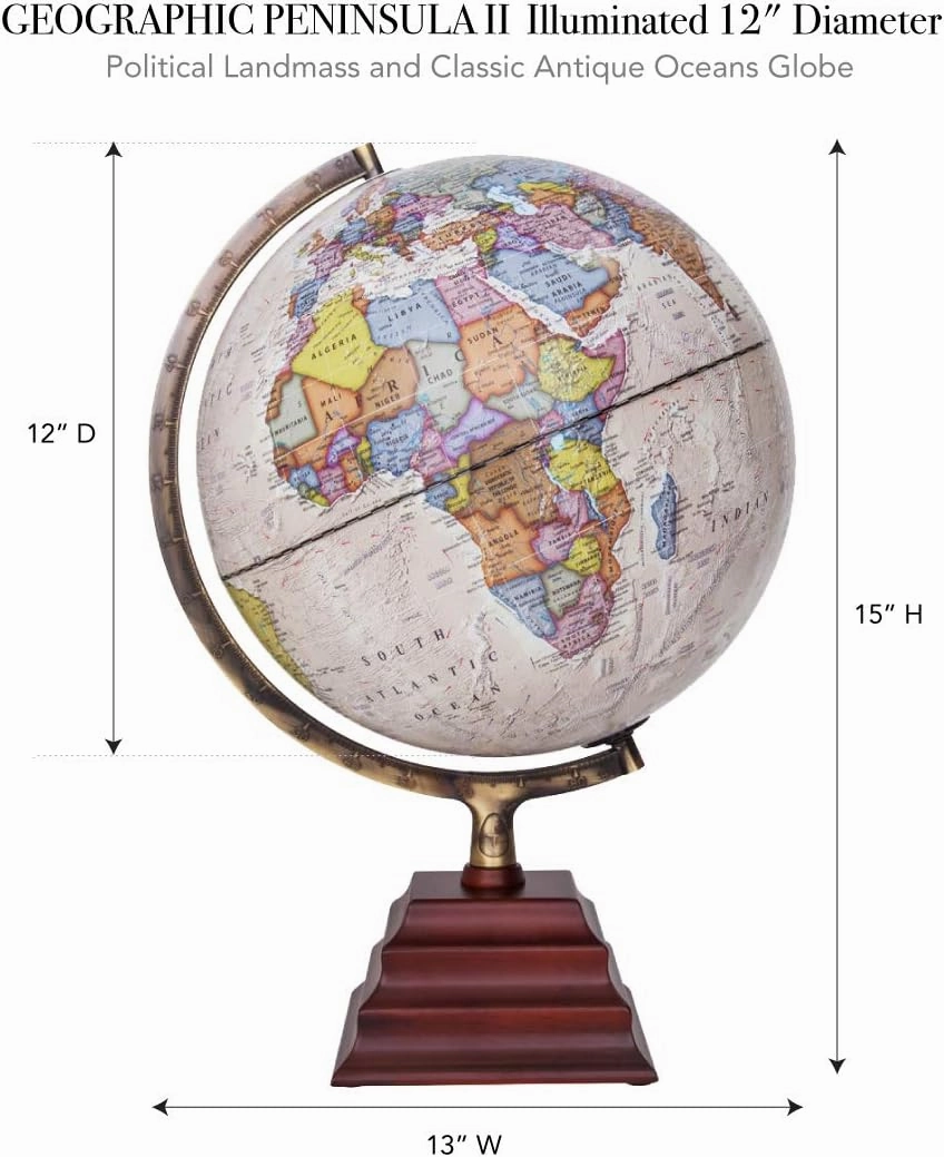 Waypoint Geographic Peninsula Illuminated Globe