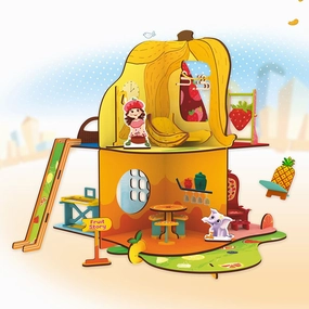 Webby Fruit Themed Double Storey Dollhouse for Girls and Boys