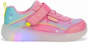 Western Chief Kids Lighted Flash Feet Sneakers – Breathable Mesh Shoes with Flashing Lights, Adjustable Strap, and Slip-Resistant Outsole for Active Boys and Girls