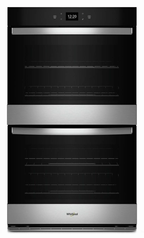 Whirlpool 30" 10 Cu. Ft. Electric Double Wall Oven with Air Fry - Fingerprint Resistant Stainless St… | Four mural double électrique Whirlpool de 10 pi³ et de 30 po avec friture à air - acier inoxydable r…