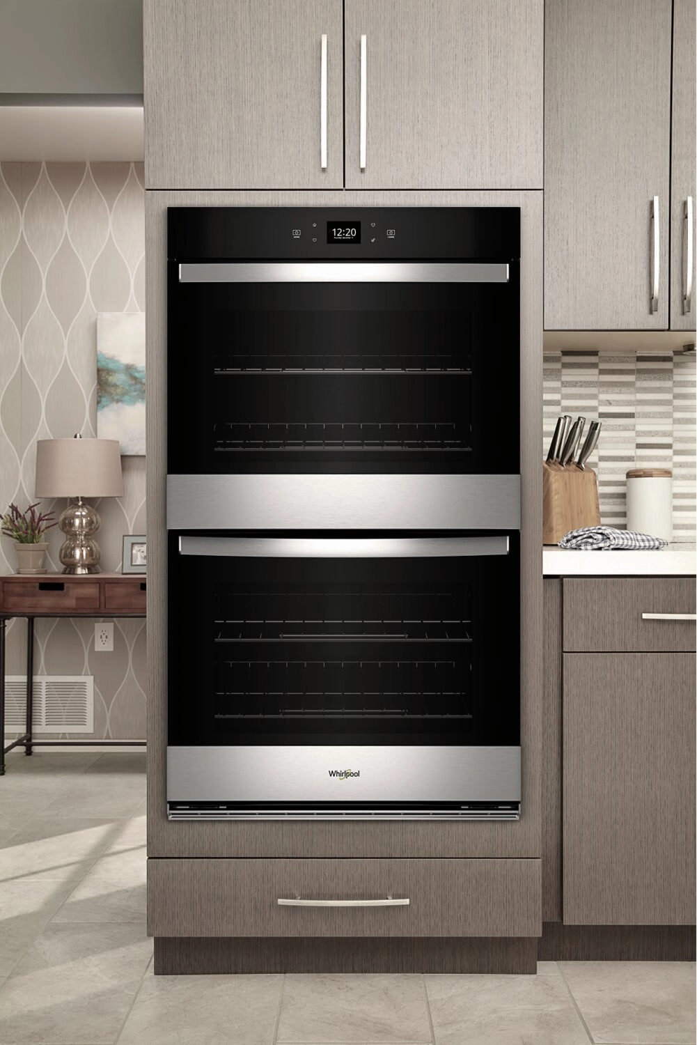 Whirlpool 30" 10 Cu. Ft. Electric Double Wall Oven with Air Fry - Fingerprint Resistant Stainless St… | Four mural double électrique Whirlpool de 10 pi³ et de 30 po avec friture à air - acier inoxydable r…