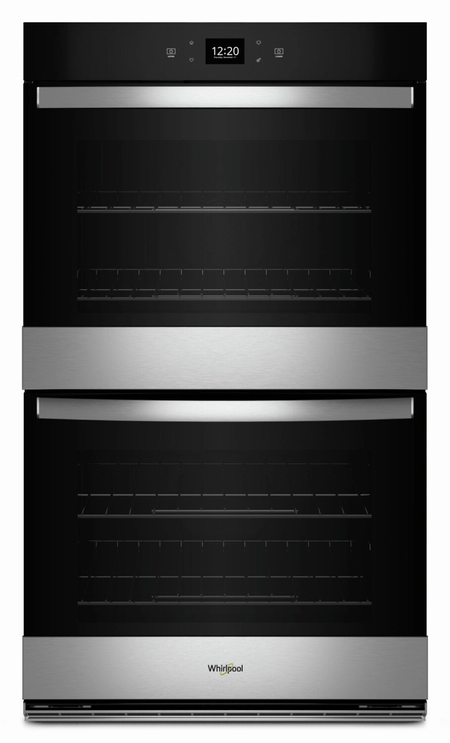 Whirlpool 30" 10 Cu. Ft. Electric Double Wall Oven with Air Fry - Fingerprint Resistant Stainless St… | Four mural double électrique Whirlpool de 10 pi³ et de 30 po avec friture à air - acier inoxydable r…