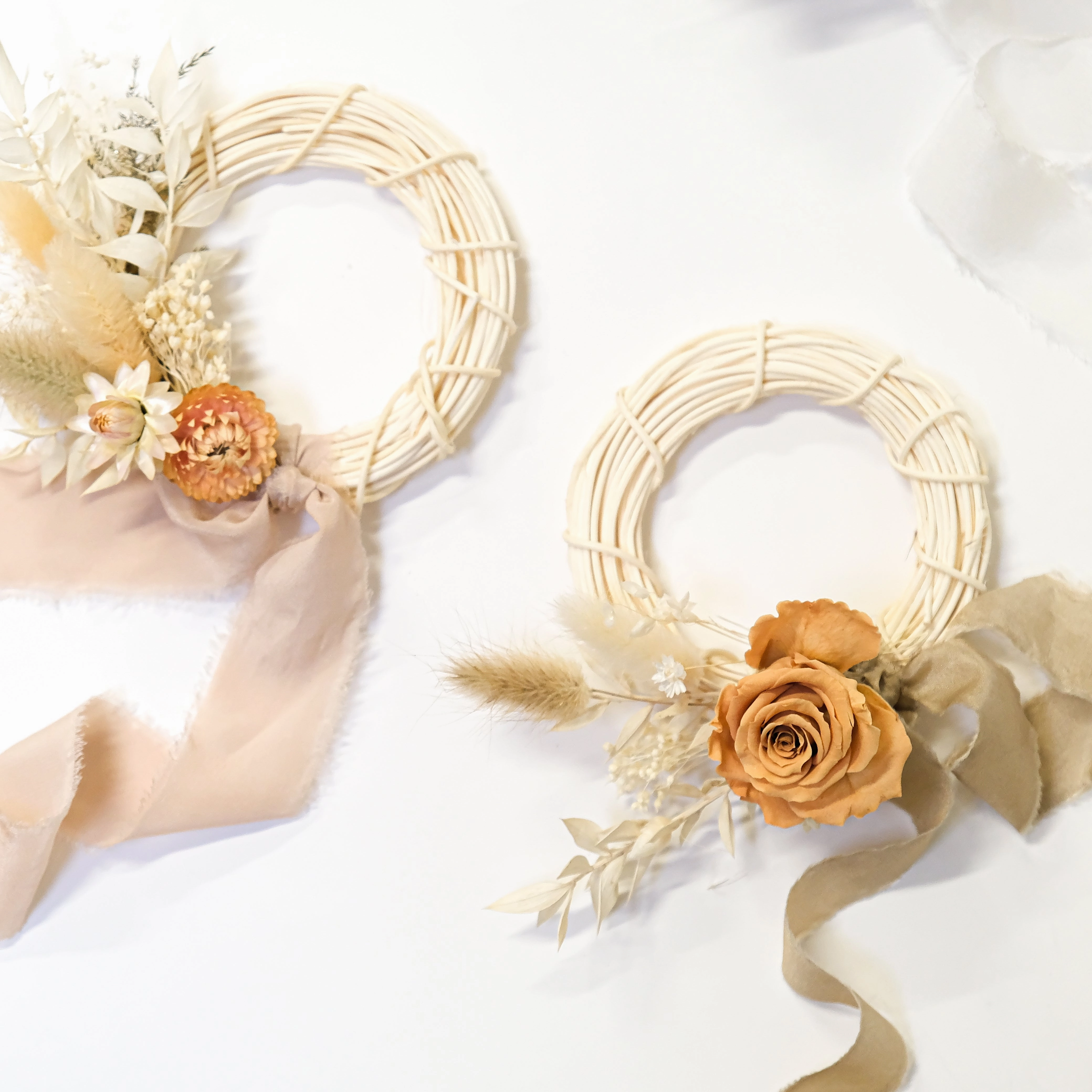 White Rattan Wreath