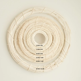 White Rattan Wreath