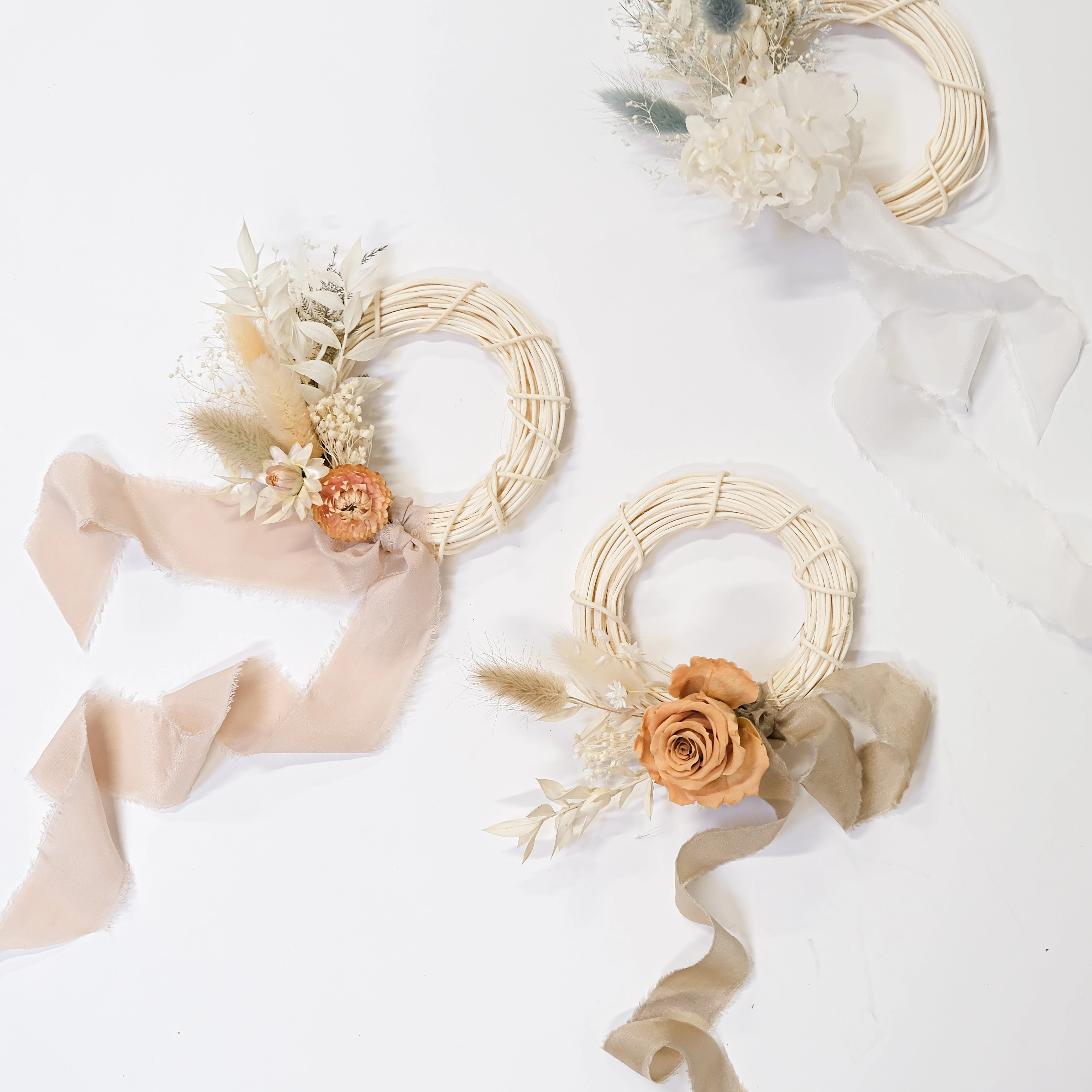 White Rattan Wreath