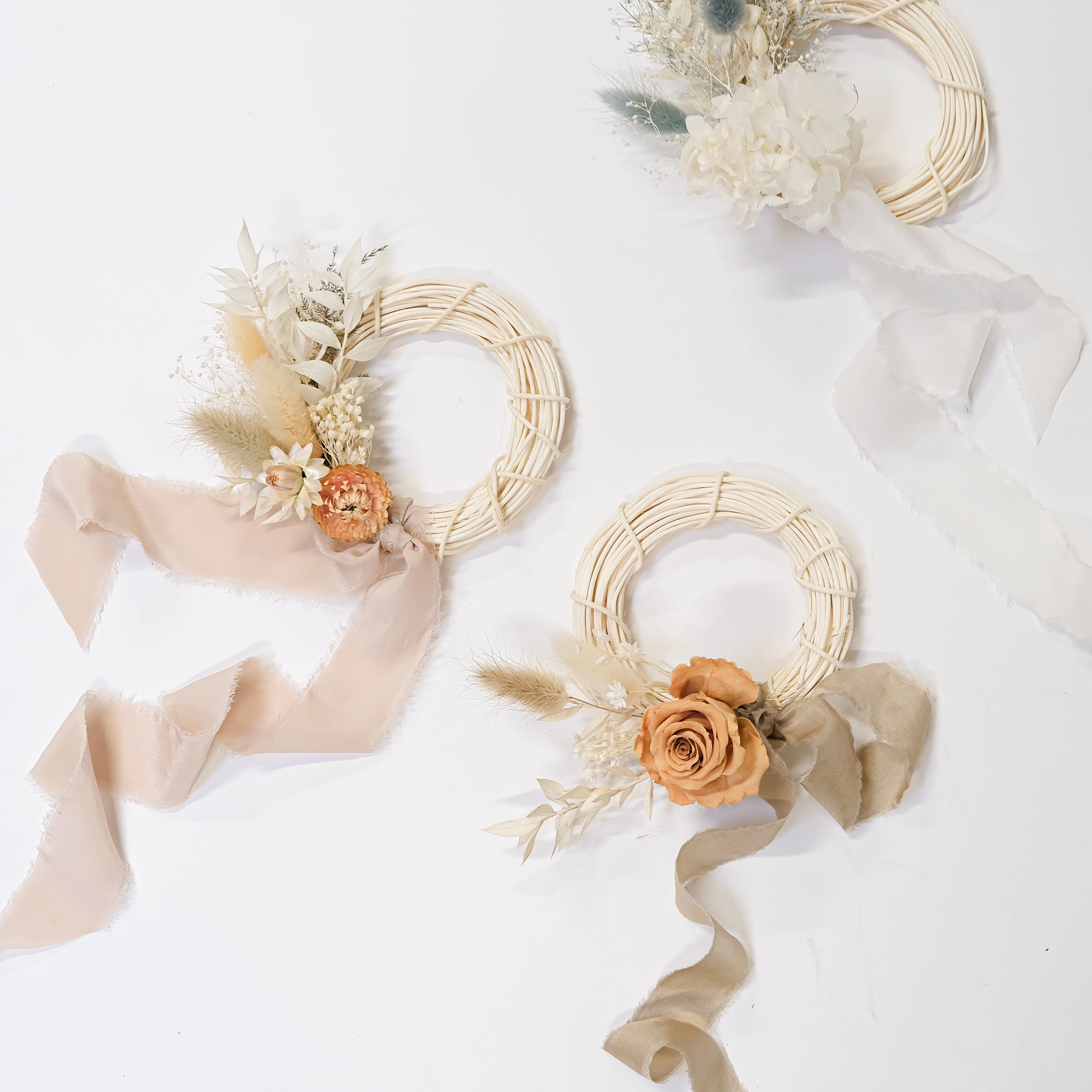 White Rattan Wreath