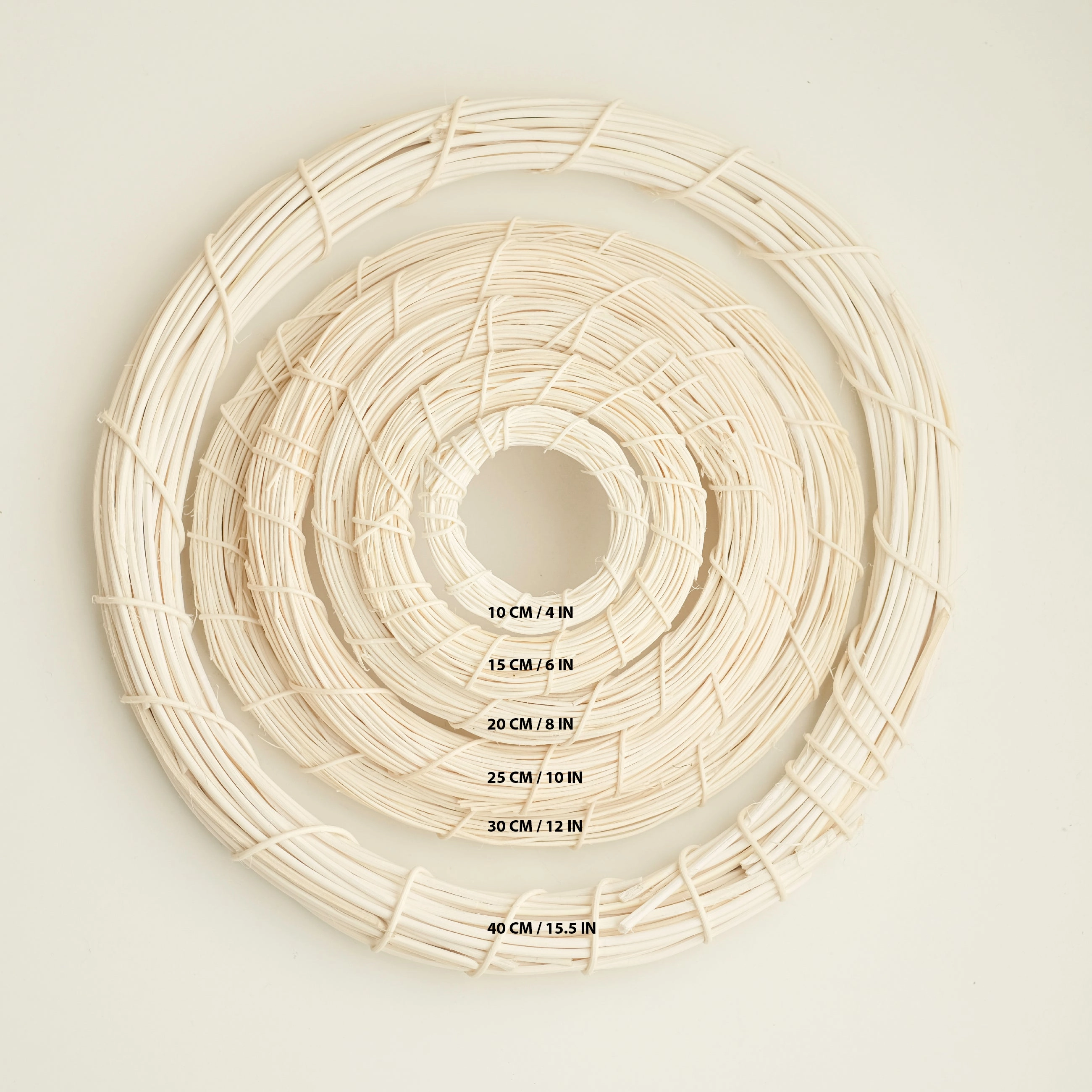 White Rattan Wreath