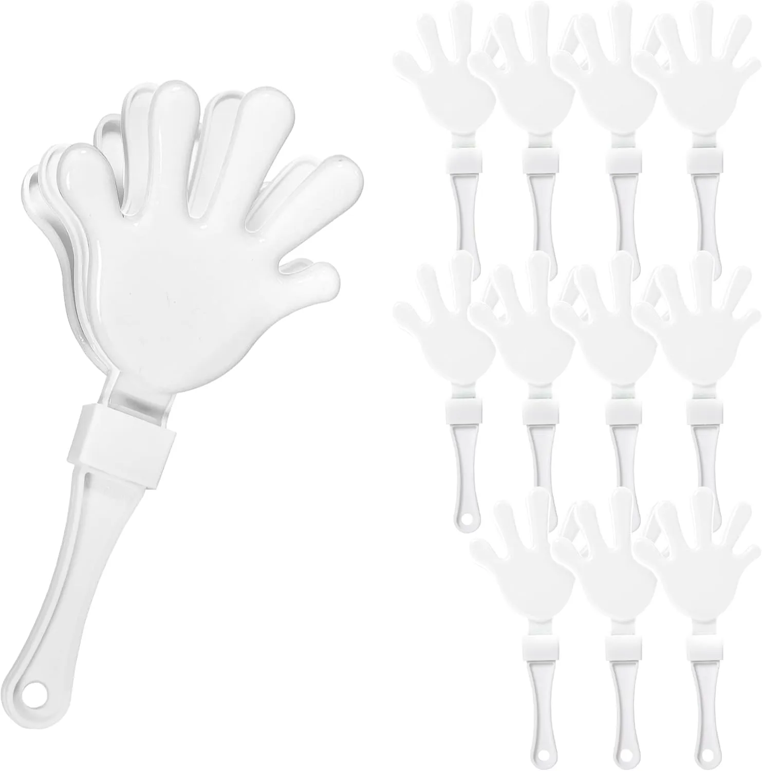 Windy City Novelties 12-Pack 7-Inch Mini Hand Clappers - Bulk Noisemakers for Parties, Celebrations, and Events