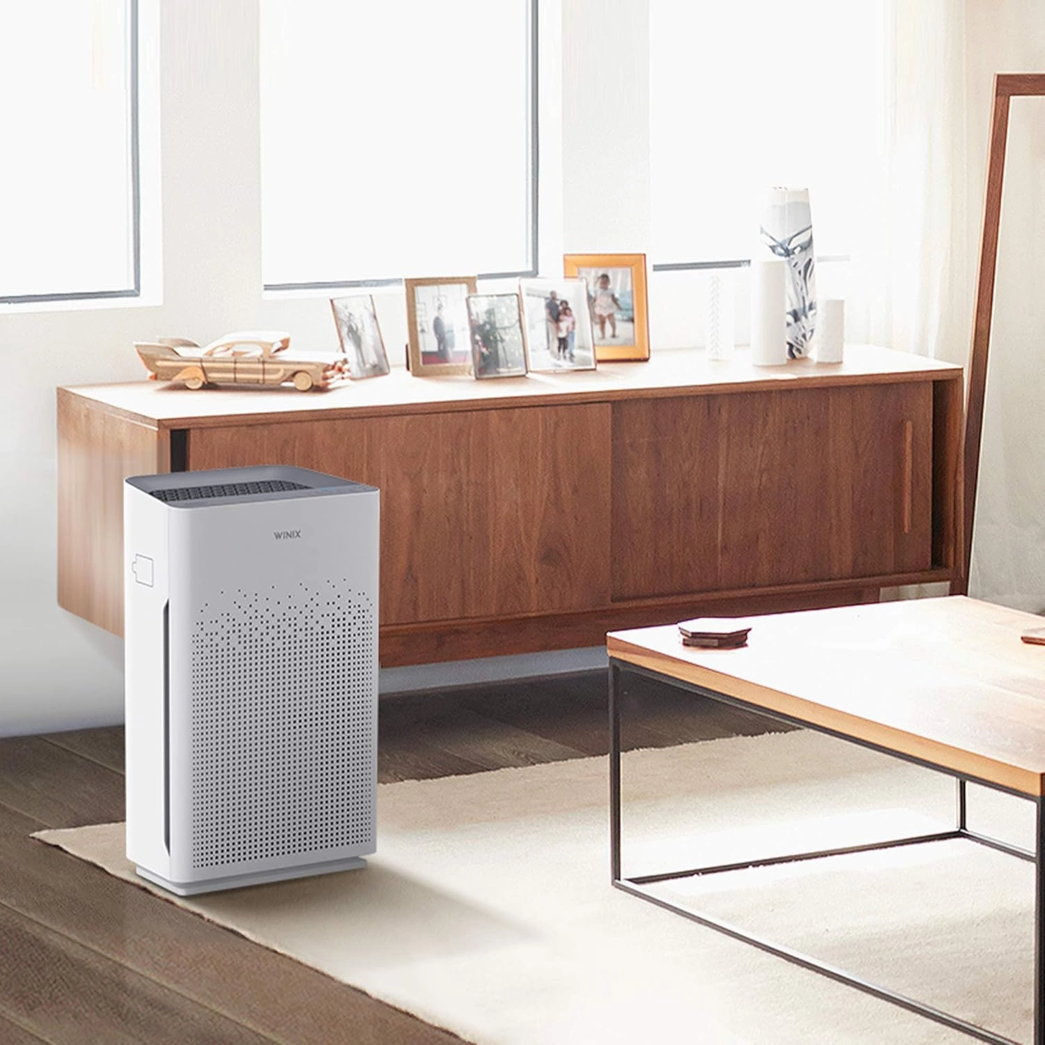 WINIX AM90 Air Purifier for Home Large Room Up to 1740 Ft² in 1 Hr With Air Quality Monitor, True HEPA, Carbon Filter and Auto Mode, Captures Pet Allergies, Smoke, Dust