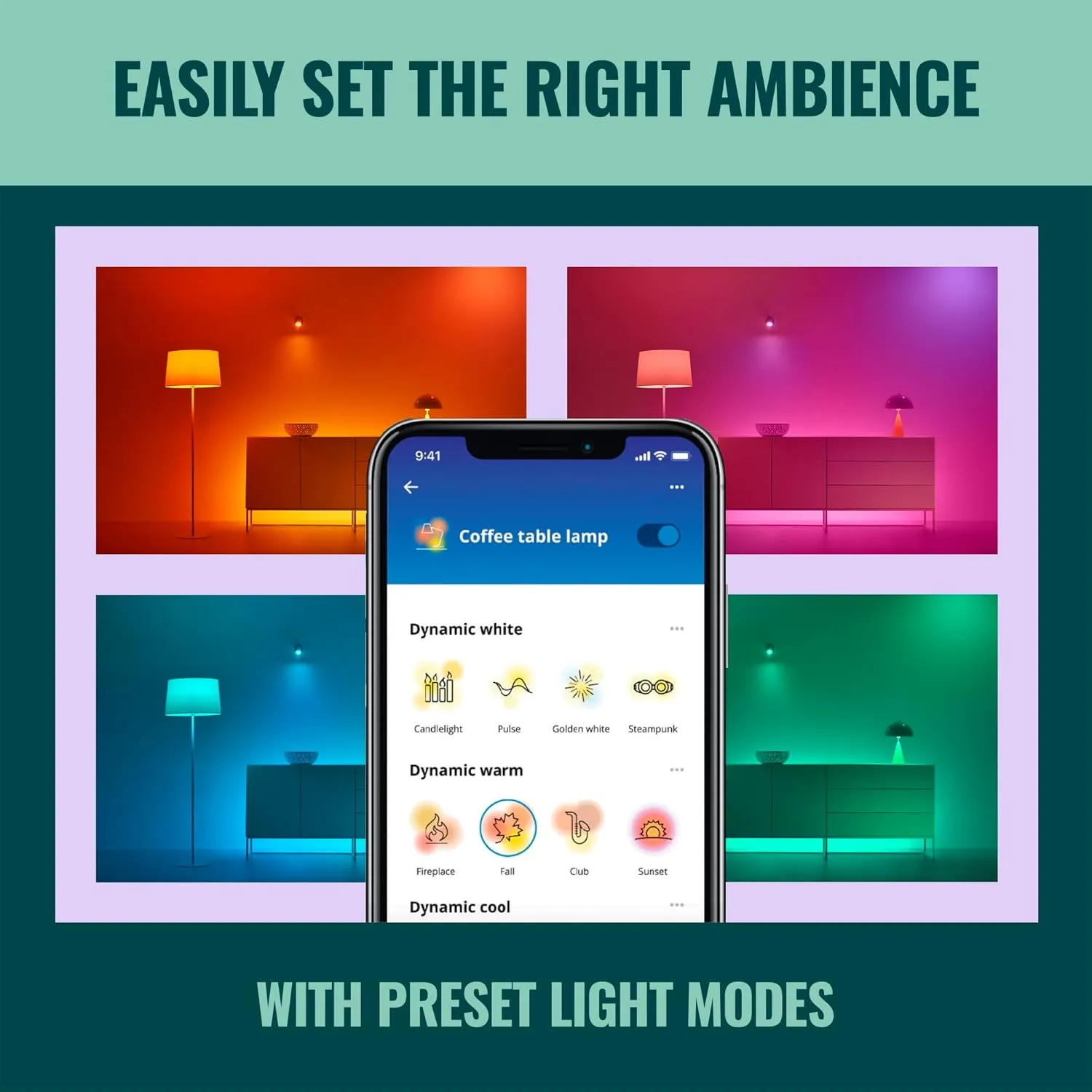 WiZ 60W A19 Color LED Smart Bulb - Pack of 3 - E26- Indoor - Connects to Your Existing Wi-Fi - Control with Voice or App   Activate with Motion - Matter Compatible