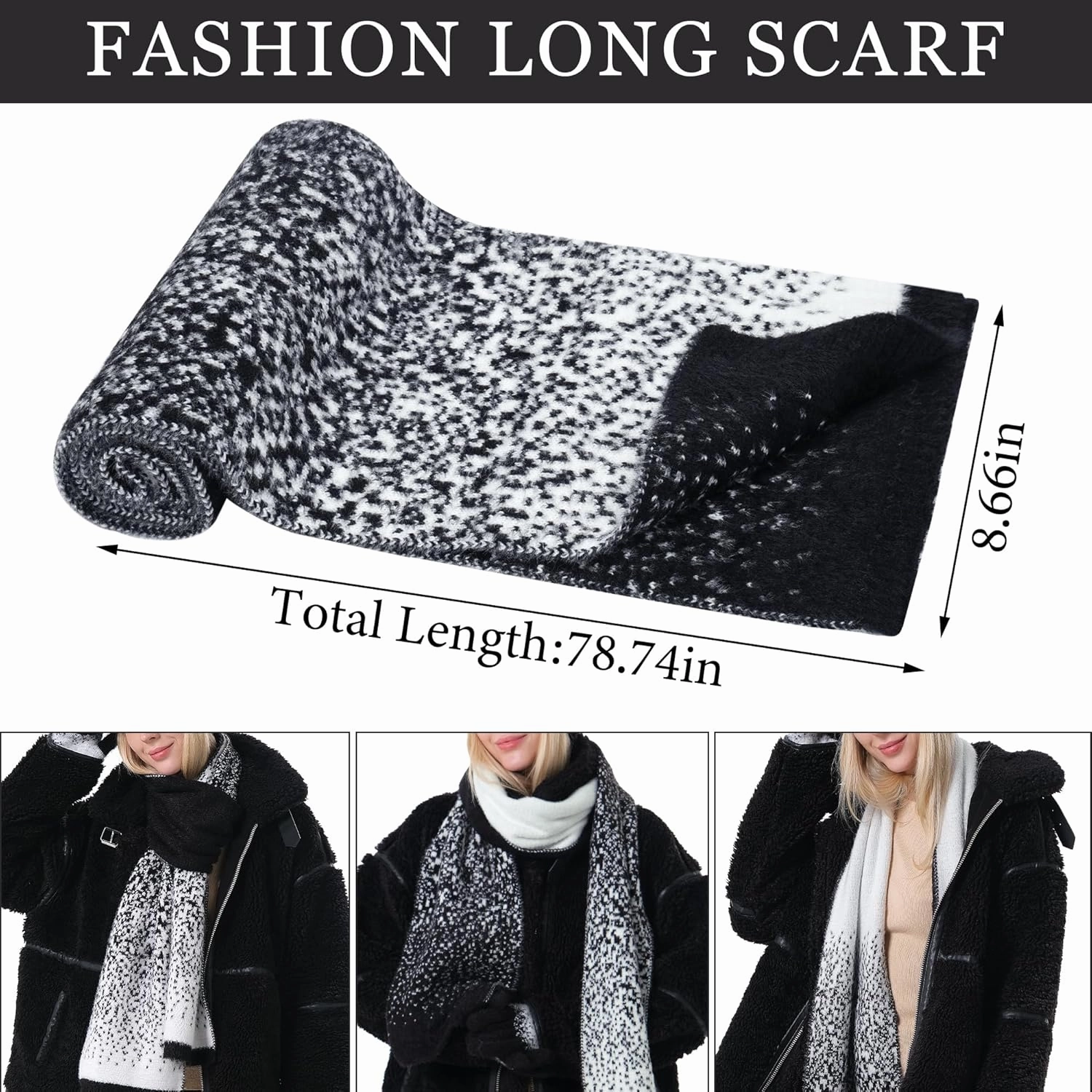 Womens Winter Knit Beanie Hats and Touchscreen Gloves Long Scarf Set with Warm Fleece Lined Skull Caps Scarves for Women