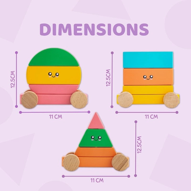 Wooden Magnetic Shapes Train for Kids (2-4 Years)