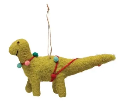 Wool Felt Dinosaur Ornament -Variety