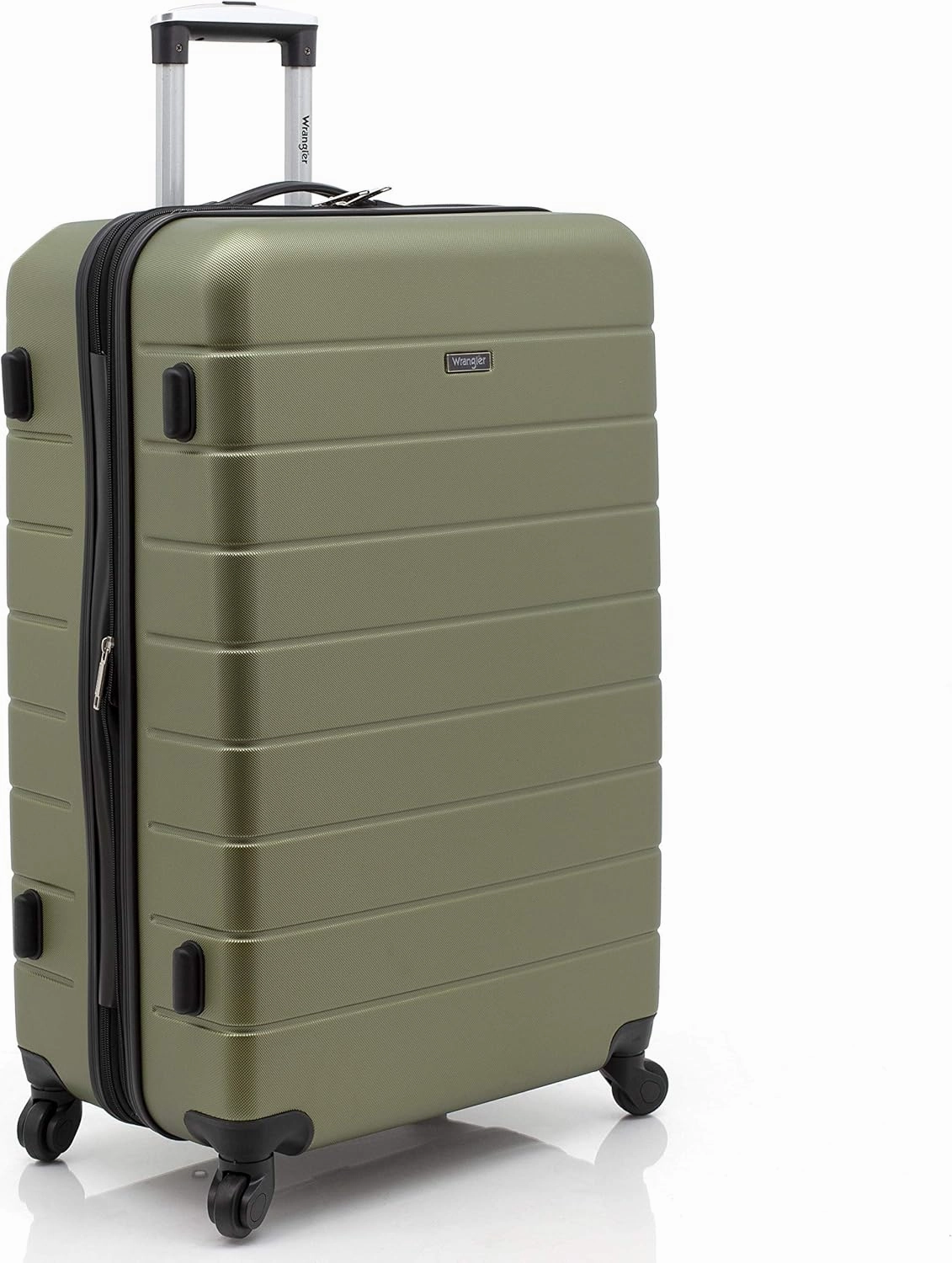Wrangler Smart Luggage Cup Holder and USB Port, Olive Green, 3 Piece Set