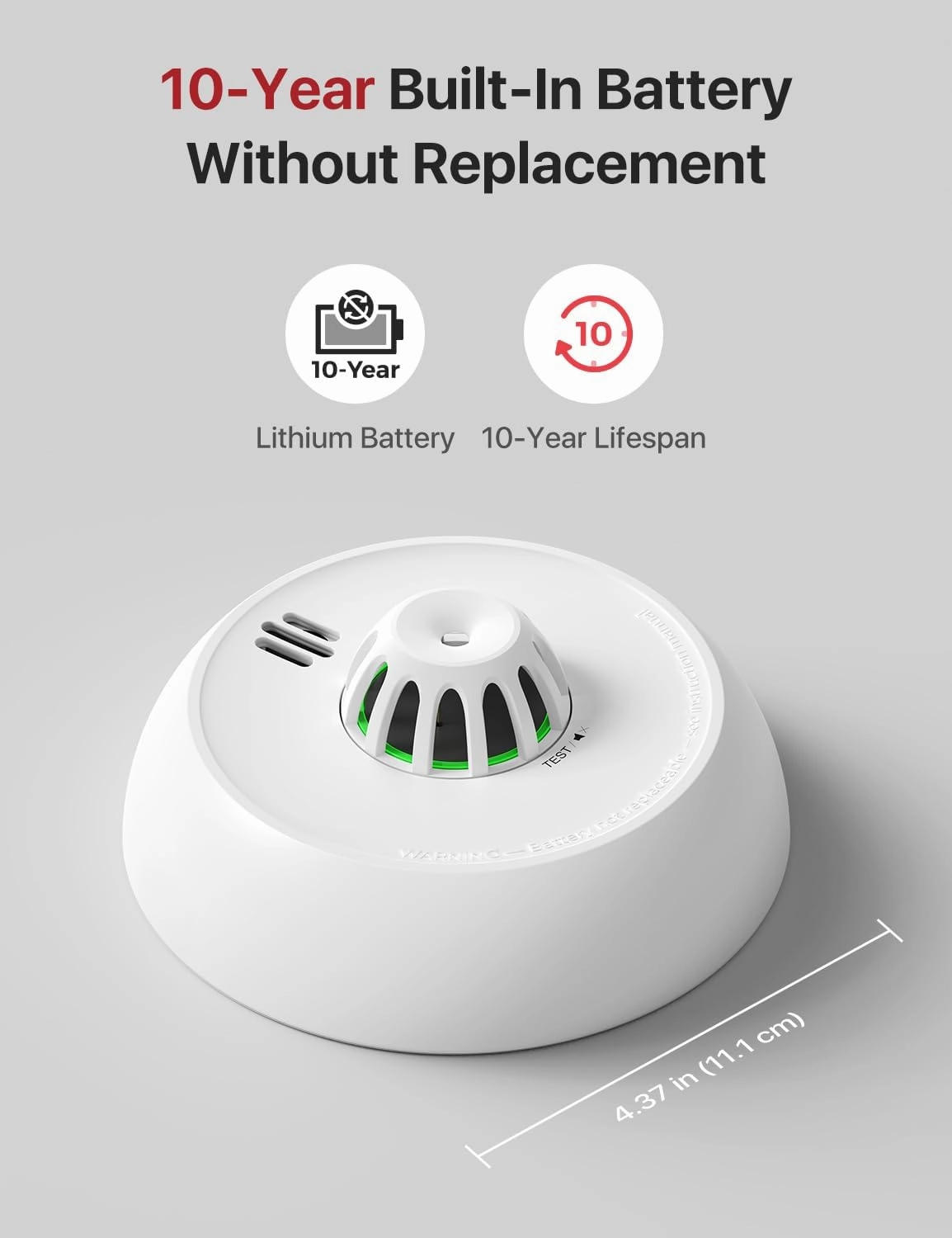 X-Sense Smart Heat Alarm XH02-M with 10-Year Sealed Battery, SBS50 Base Station Required, Model XH02-M, 1-Pack