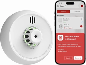 X-Sense Smart Heat Alarm XH02-M with 10-Year Sealed Battery, SBS50 Base Station Required, Model XH02-M, 1-Pack