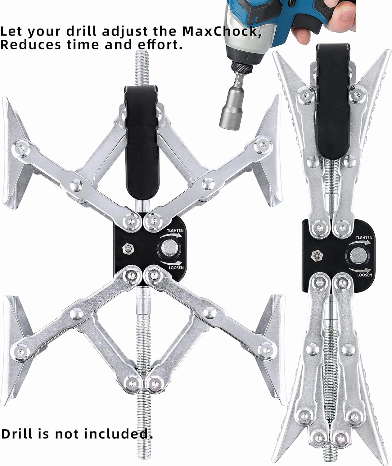 X-Shaped RV Stabilizer Wheel Chock (Allow Drill Adjust) Dual Axel RV Travel Trailer Camper Tire While Camping -2 Pack
