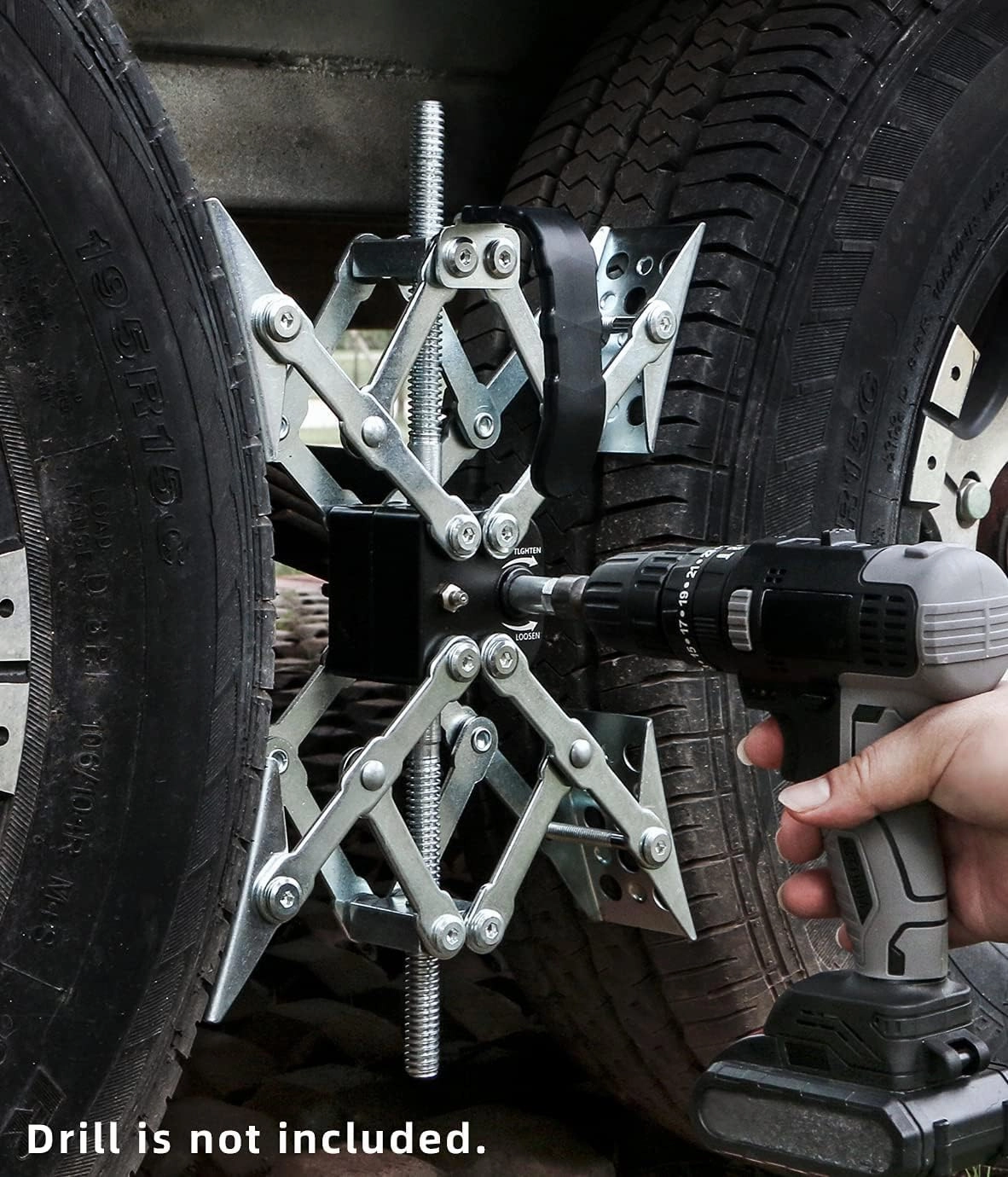 X-Shaped RV Stabilizer Wheel Chock (Allow Drill Adjust) Dual Axel RV Travel Trailer Camper Tire While Camping -2 Pack