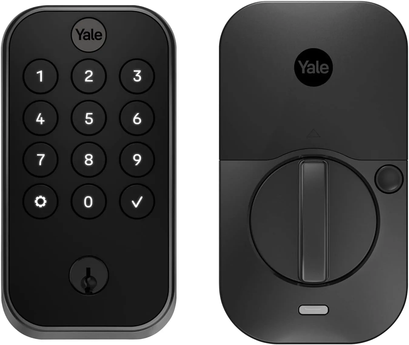 Yale Assure Lock 2 Deadbolt, Black Suede Keypad Code Door Lock with Z-Wave and Back-Up Key for Front or Back Entry Door, YRD410-ZW2-BSP
