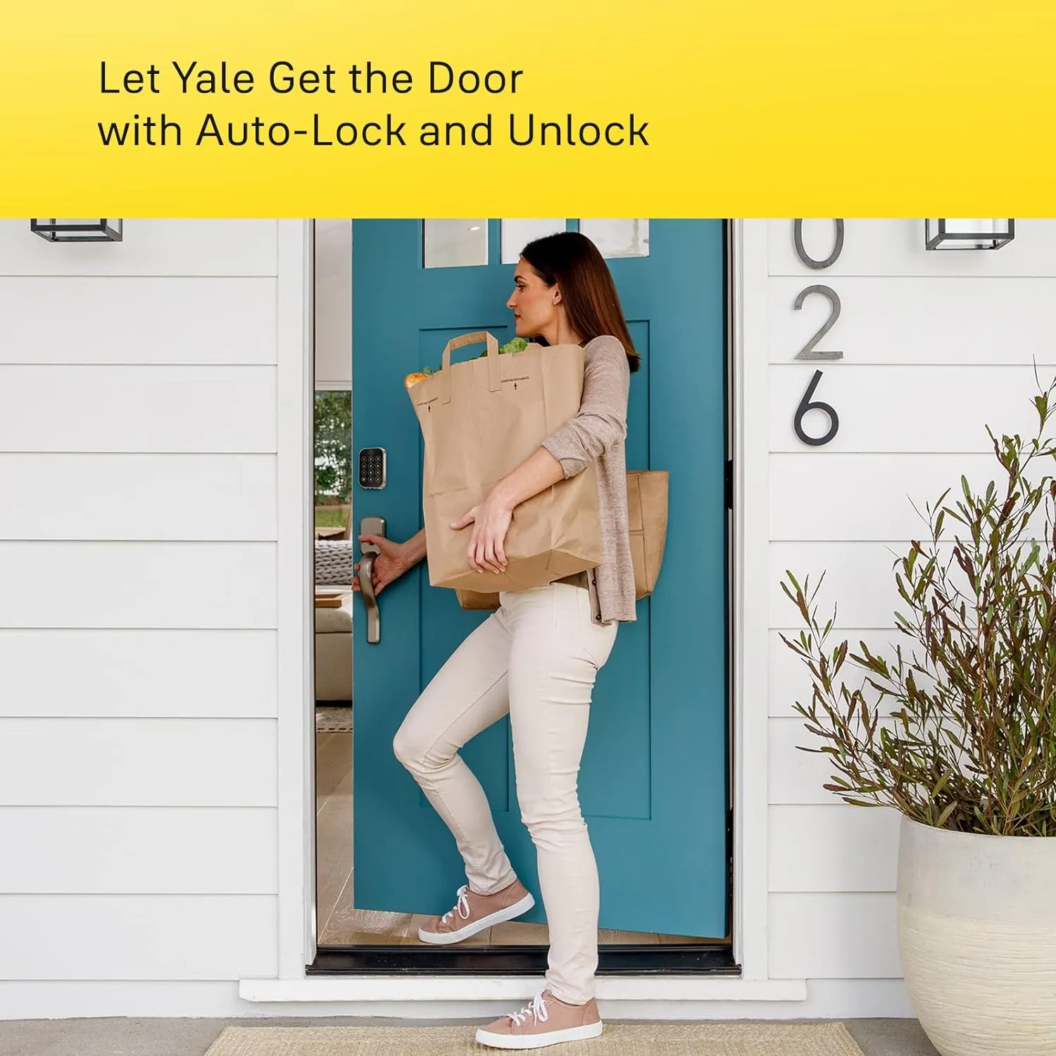 Yale Assure Lock 2 Deadbolt, Black Suede Keypad Code Door Lock with Z-Wave and Back-Up Key for Front or Back Entry Door, YRD410-ZW2-BSP