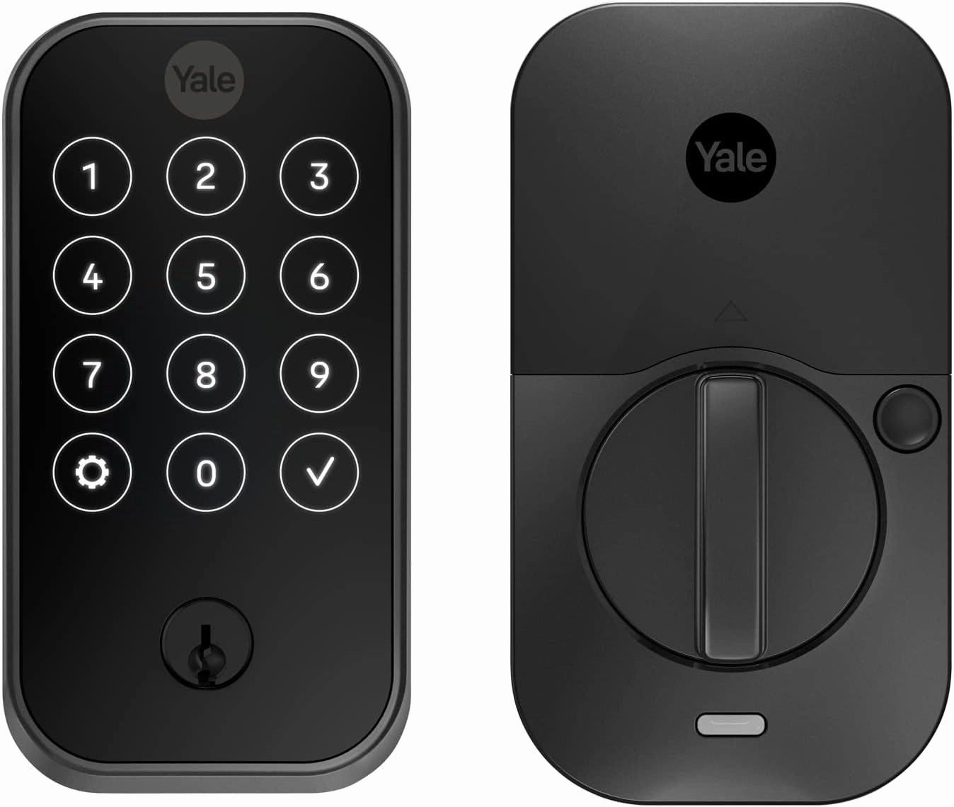 Yale Assure Lock 2 Deadbolt, Black Suede Digital Touchscreen Entry Door Lock with Electronic Keypad and Back-Up Key and Z-Wave, ‎YRD420-ZW2-BSP